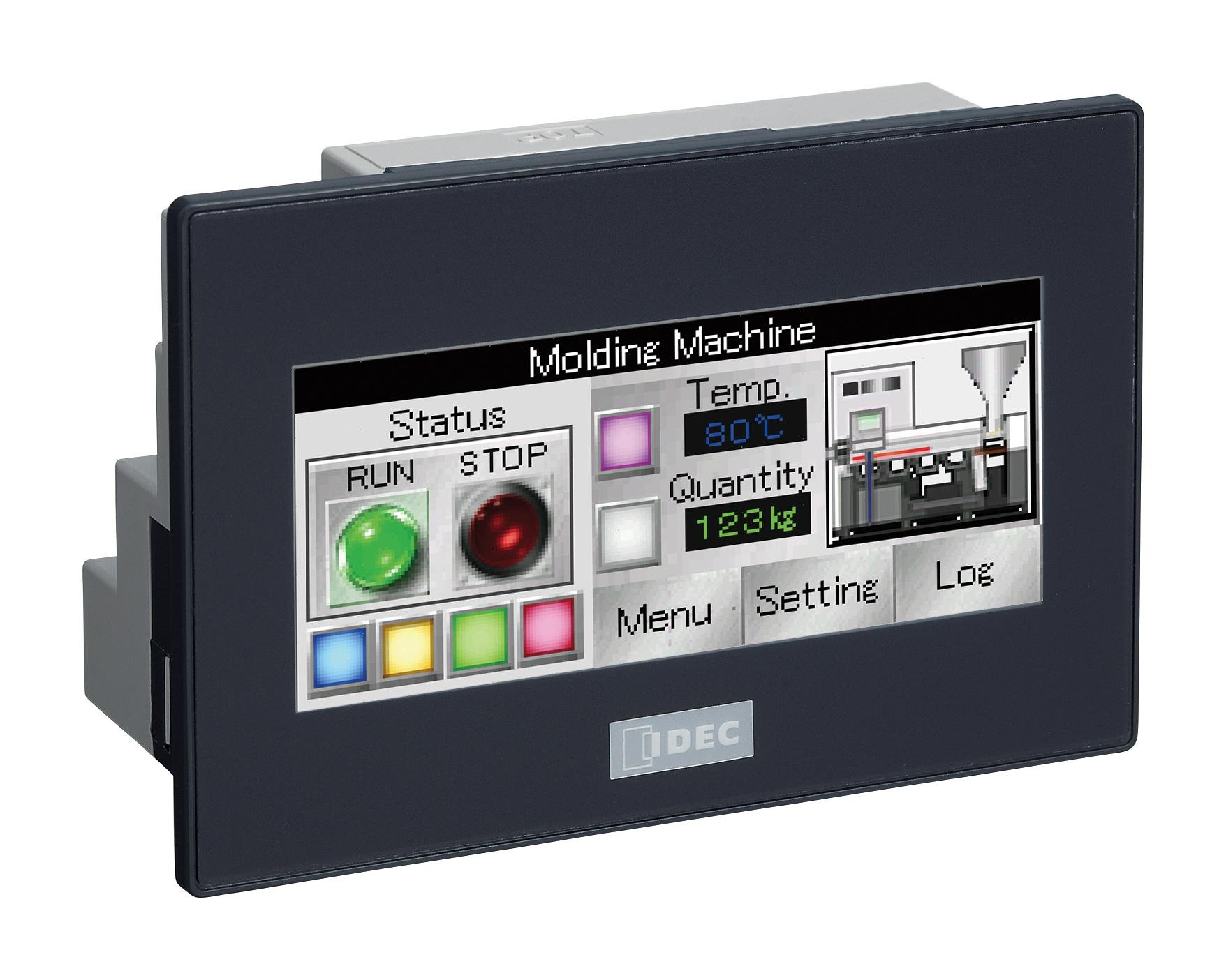 IDEC FT1A-C14KA-B , PLC/Touch HMI; 24VDC; 3.8 TFT Color; 14 I/O; Source In; Trnsistr Sink Out; Black Bezel