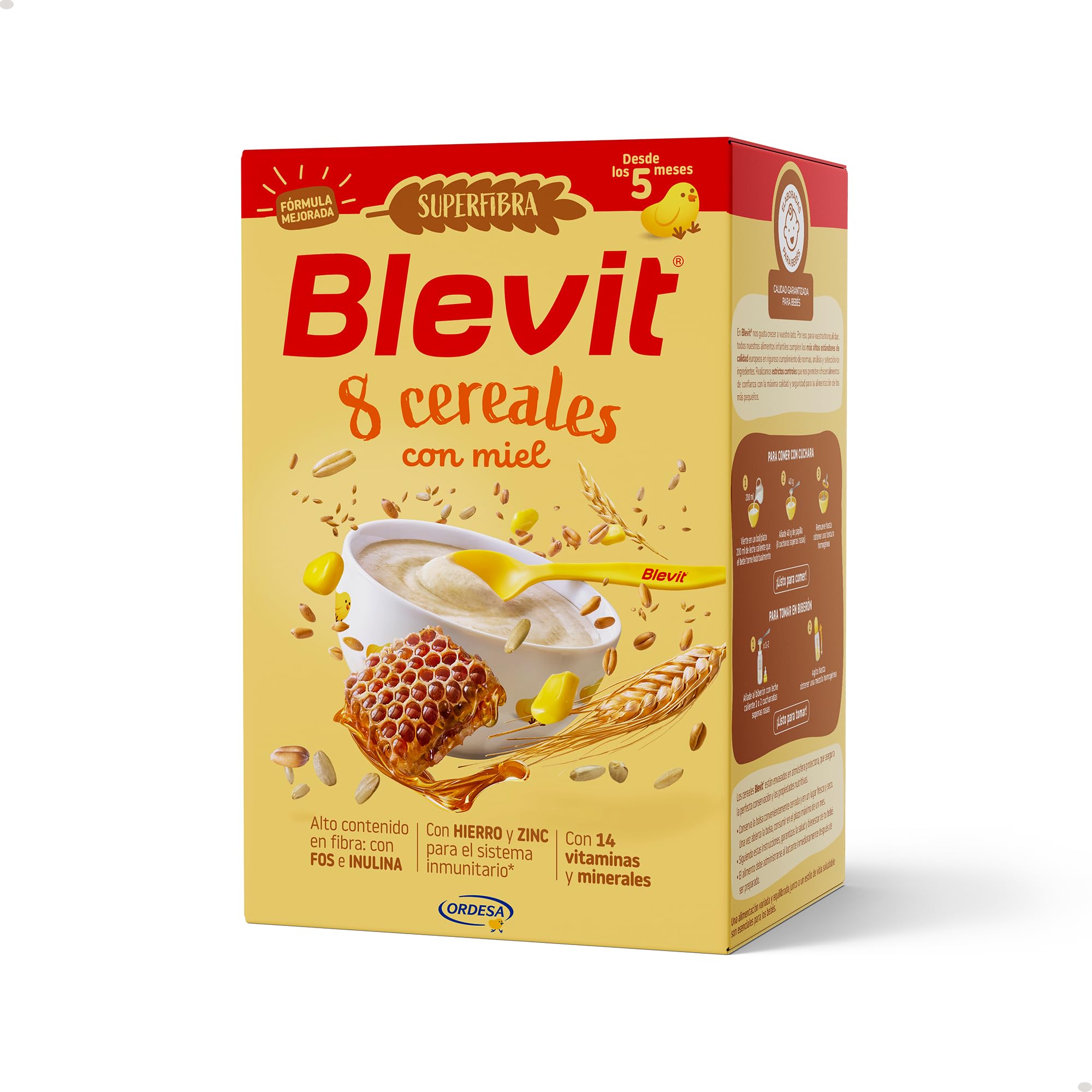 Blevit Superfibra 8 Cereales con Miel 500g Papilla para Bebé 5 Meses