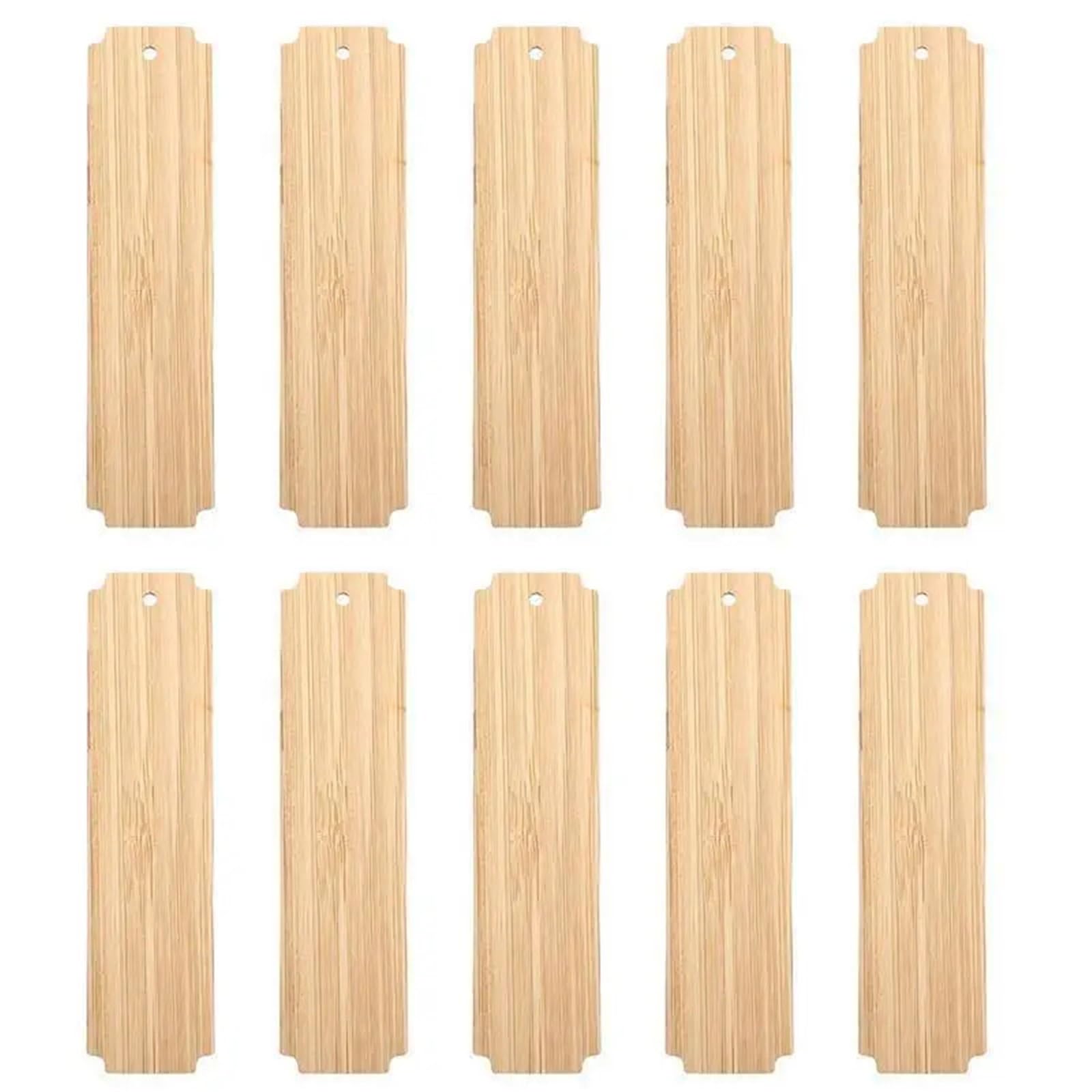 Door Knob Hangers 10pcs Wood Blank Bookmarks
