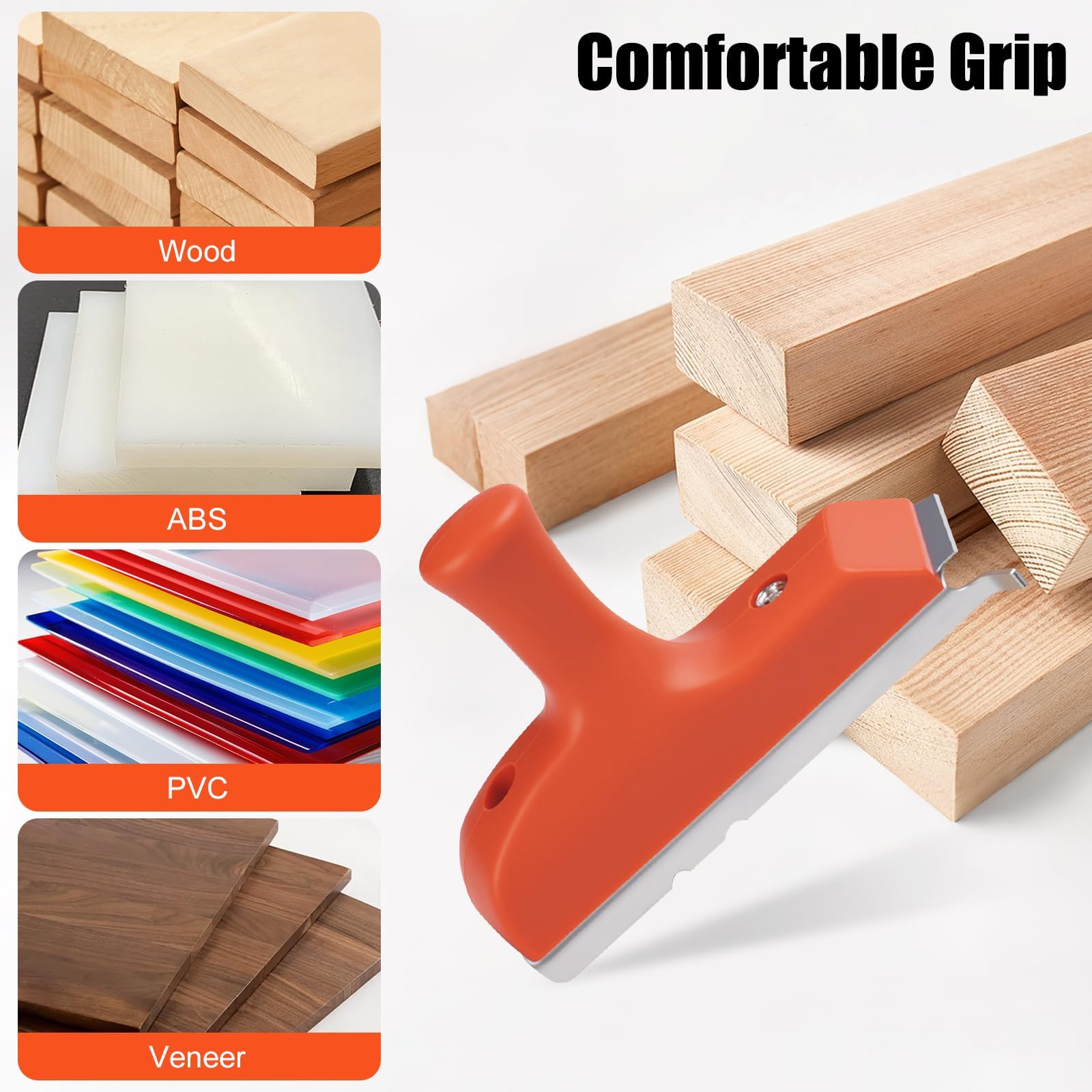 Qivine Araseur de Chant, Coupe-Bordure pour le Bois Portable avec Poignée Antidérapante, Coupe-Bordure pour le Travail du Bois, pour PVC ABS Mélamine, pour Meubles et Bricolage