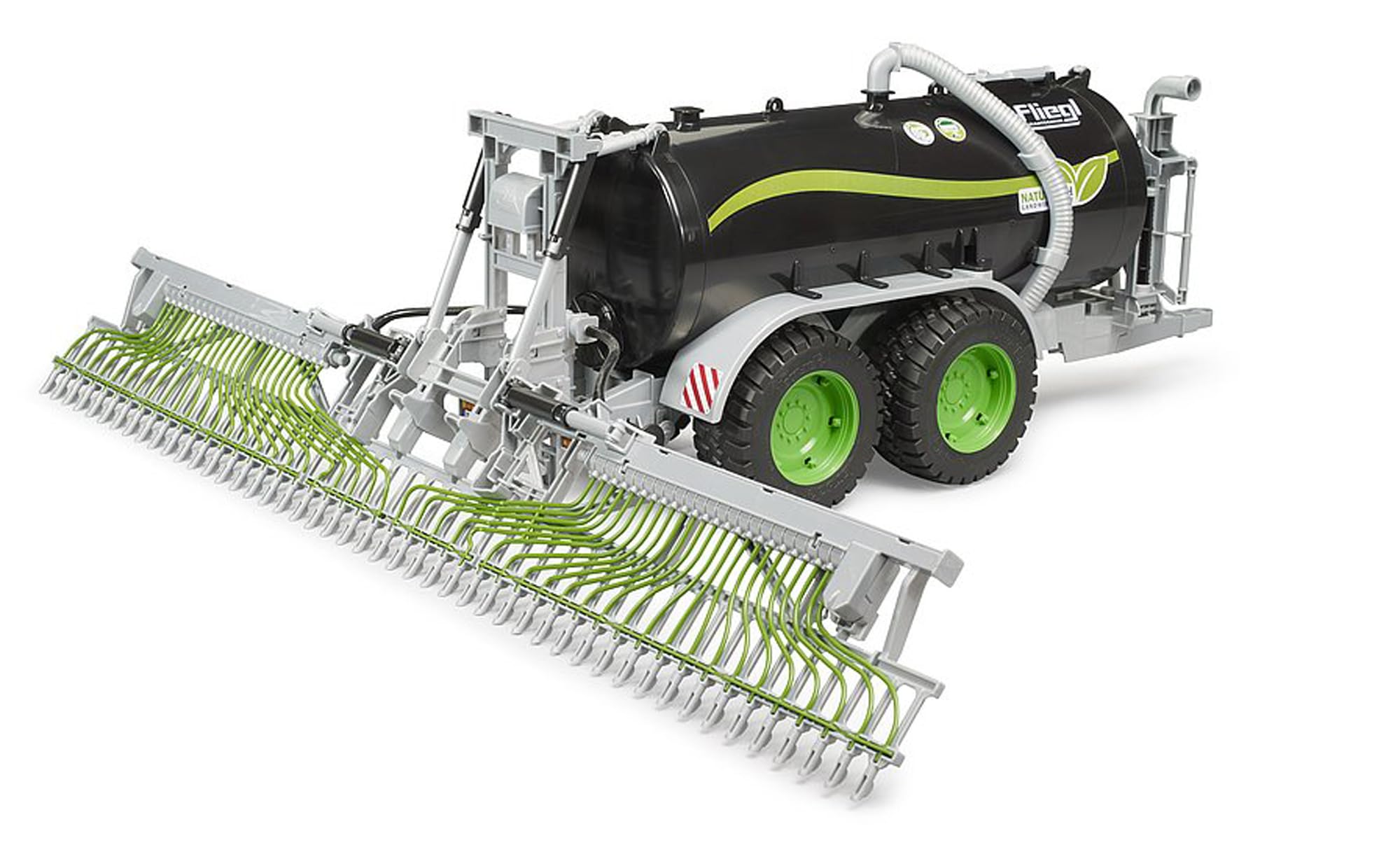 bruder - 02036 - Rimorchio a botte Fliegl con distributore di tubi di trascinamento - 1:16 cisterna per letame, botte per acqua, fattoria, veicoli agricoli, rimorchio, accessori per trattori