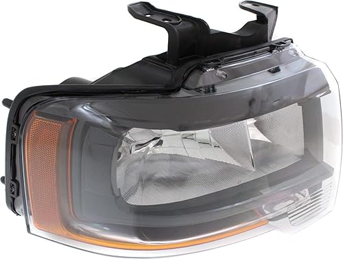 Miniatura 4 de Garage-Pro Juego de 2 faros delanteros compatibles con Ford Expedition 2015-2017, lente transparente, negro, halógeno interior con bombillas para el