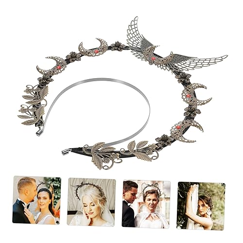 Miniatura 3 de ABOOFAN 3pcs Our Lady's Headband Wedding Bridal Tiara goddess sun headpiece headpiece elegant headband Moon baroque bridal outfits DIY Party Hair