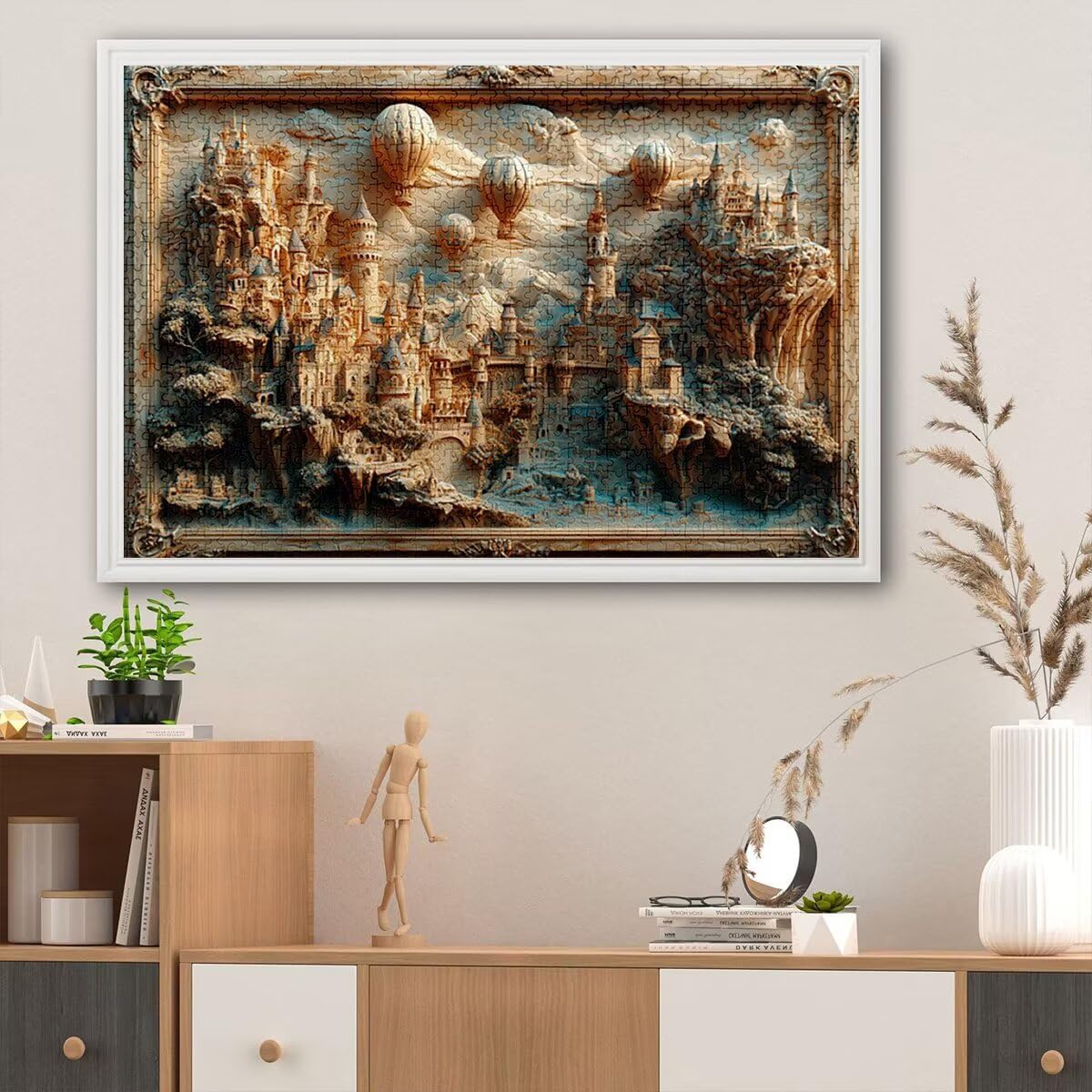 Puzzle 3000 Teile Erwachsene, Puzzle Städte 3000 Teile mit Geschenkbox, Holzpuzzle Erwachsene mit Naturholz, Geschenke für Frauen, Geschenke für Männer, Holzpuzzle Deko Wohnzimmer, (Abstrakt) E-21