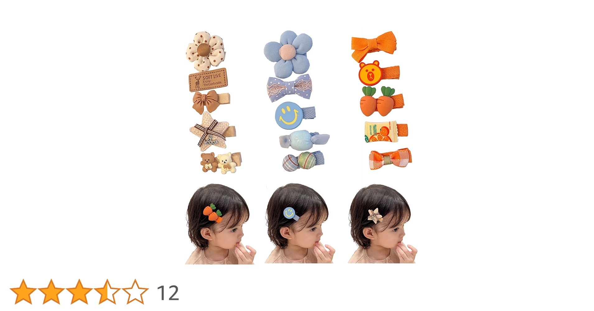 Amazon.co.jp: QuickYen 子供 ベビー ヘアクリップ 15個セット キッズ