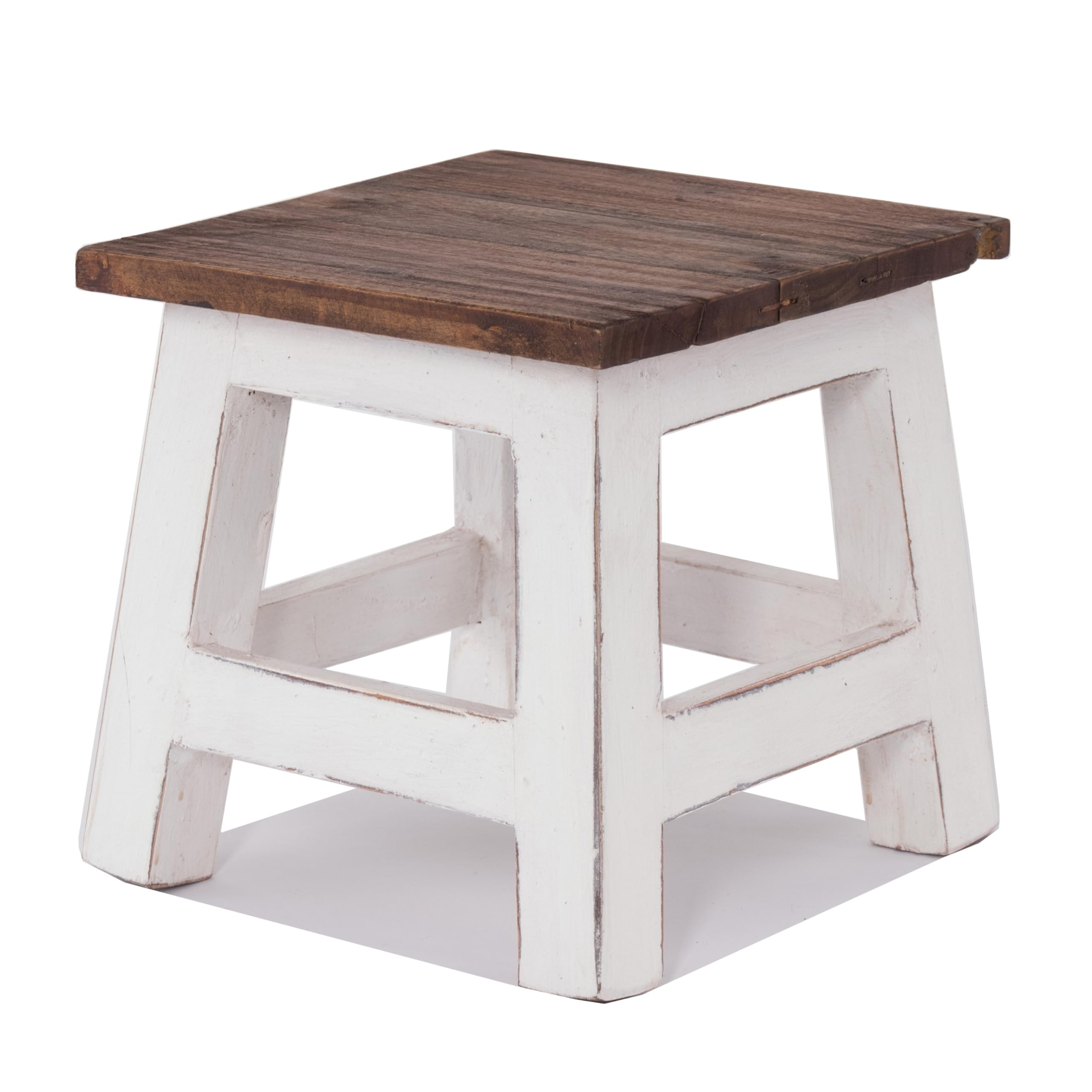 DESIGN DELIGHTS Holz Hocker Vintage Shabby Chick