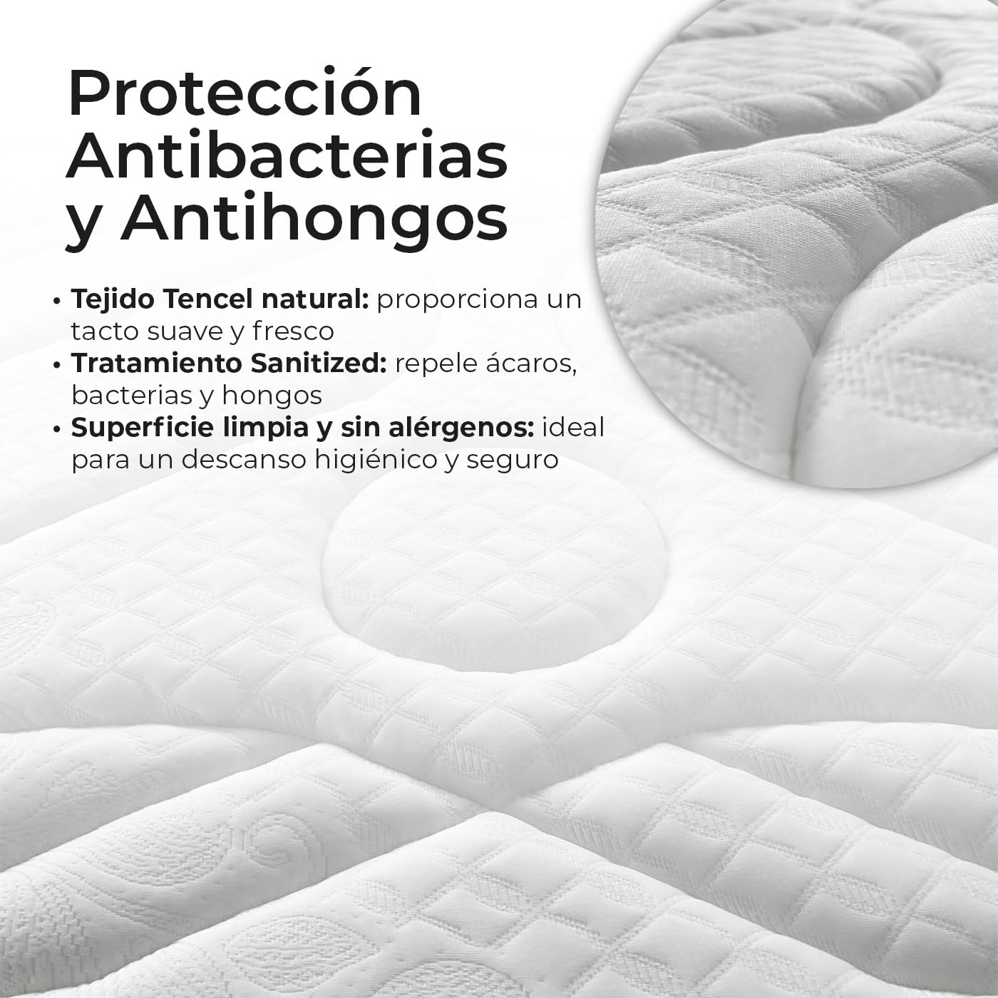 Somnia Descanso - Colchón Viscoelástico Medical Premium 90 x 190 cm, Ergonómico y Confortable, Grosor 30cm, Muelles Ensacados con Visco, Antiácaros, Antibacterias e Hipoalergénico