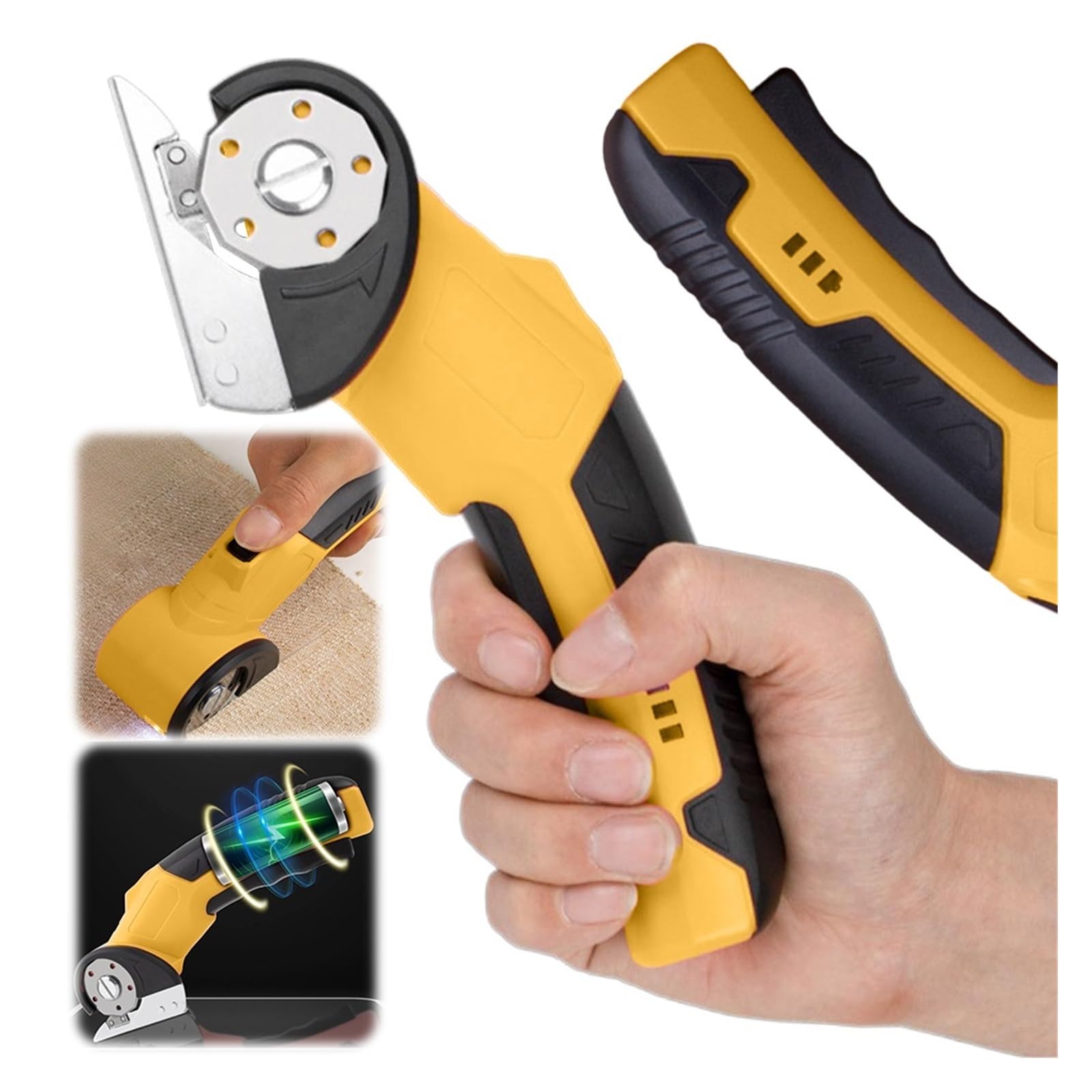 Tijeras Eléctricas Inalámbricas De 1500 MAh, Cortadora Eléctrica For Cartón, Cuero, Tela, Costura Alfombras, Herramienta Corte Corte suave(Pink)