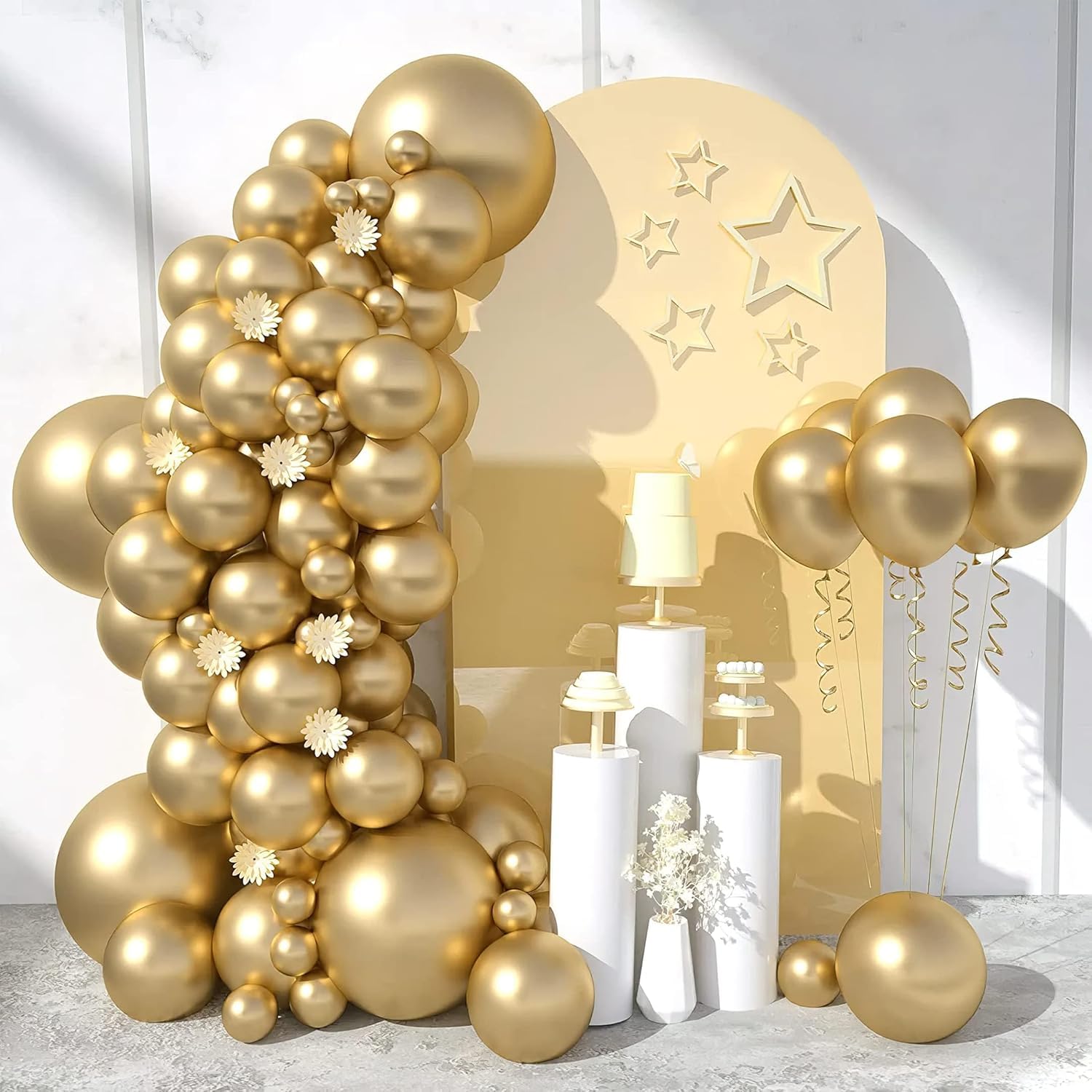 SpecialYou.in Birthday Chrome Balloon | 12 Inch Latex Balloons With Shiny Surface For Birthday | Anniversary | Wedding | Party Decoration In Combo Pack Of 25 (Gold)