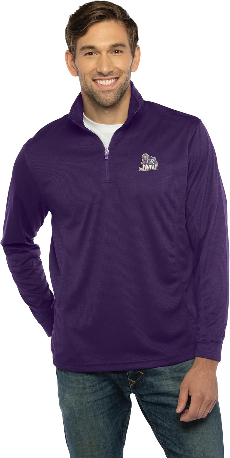 Vantage Apparel NCAA mens Men's Collegiate Micro Mesh Performance Team Color 1/4 Zip Pullover