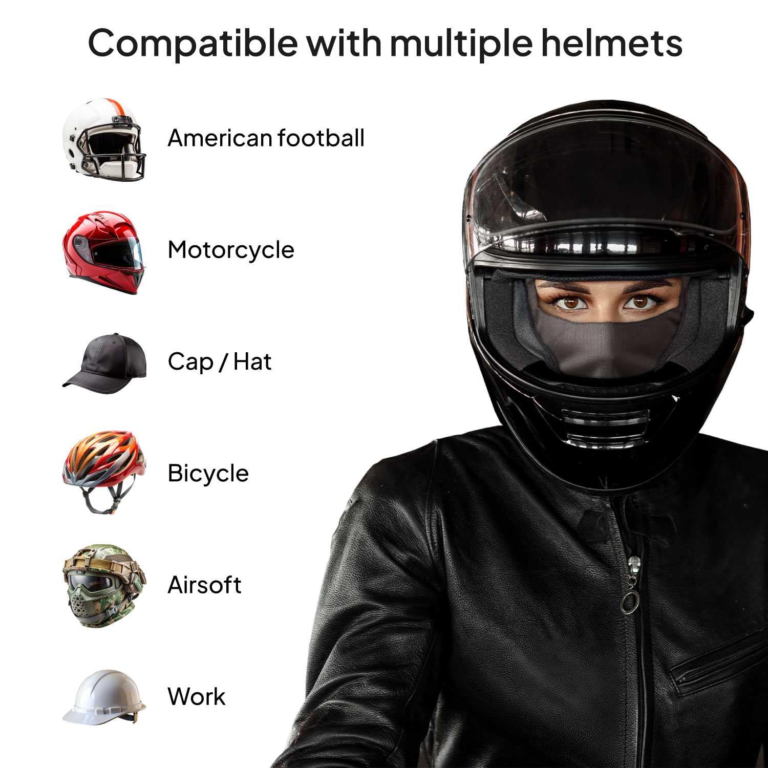 OcioDual Cagoule, Cagoule Moto Homme Hiver, Balaclava 6 en 1, Cache Cou Militaire, Cache Cou Homme, Balaclava Ski, Airsoft, Masque de Montagne