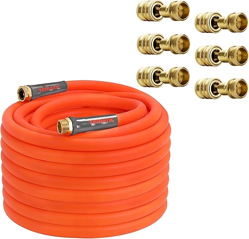 YAMATIC Manguera de jardín resistente de 58 pulgadas x 75 pies con manguera de jardín de conexión rápida para manguera de agua