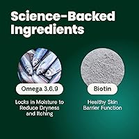 Vista 5 de VetriScience Masticables extra fuertes para piel y pelaje, suplemento Omega Plus para perros, con Omega 3, 6, 9, aceite de pescado y biotina, salud