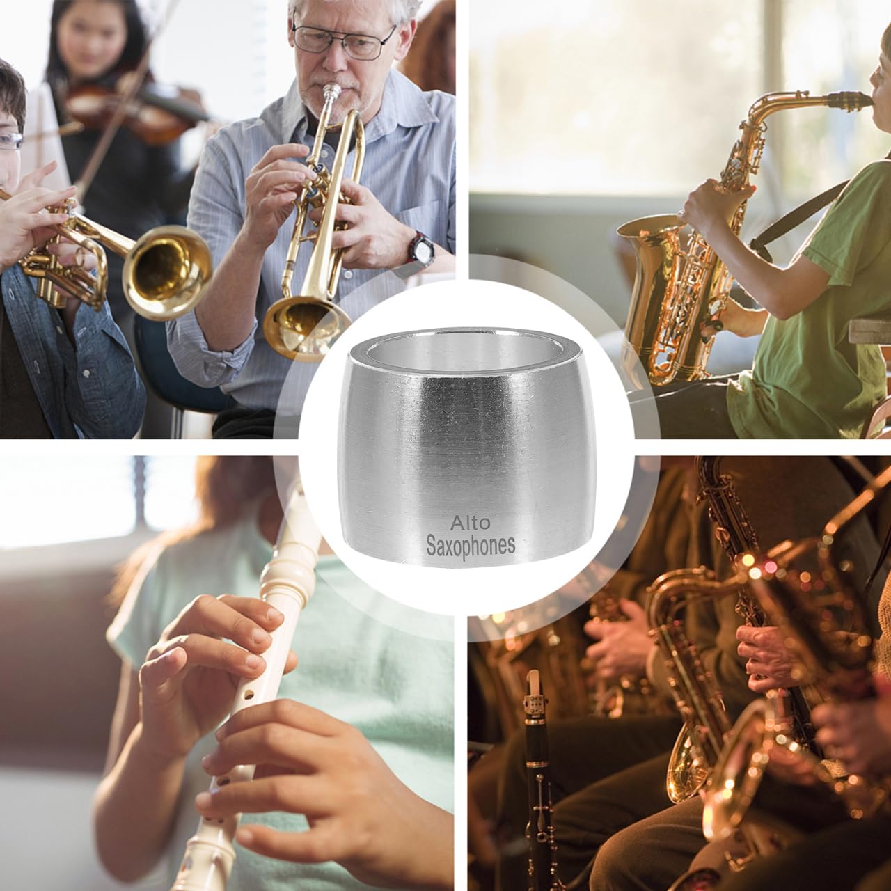 Alto Saxophone Ligature Mouthpiece Ligature Clips Saxophone Supplies Alto Saxophone Clip Sax Ligature Clip for Alto Saxophone Wind Instrument Accessory Metal Clips Sax Parts