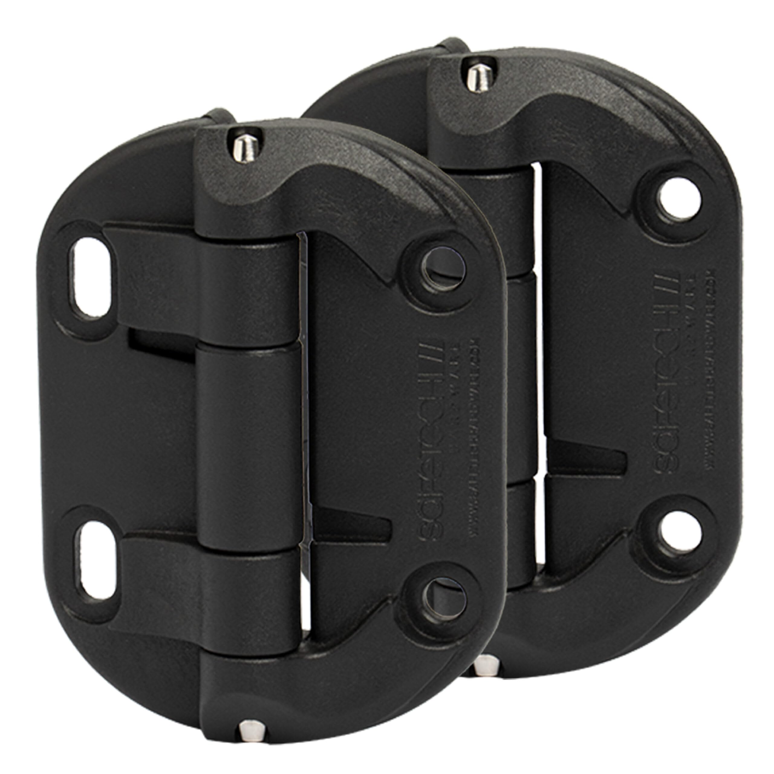 Safetech Hardware Black Neutral Tension Hinges Without Spring, Garden, Pedestrian Outdoor Gate Hinges For Metal Gates Up To 20Kgs, Non Corrosive & Fast Installation Design, Square Gate Hinge (Shn-90L )