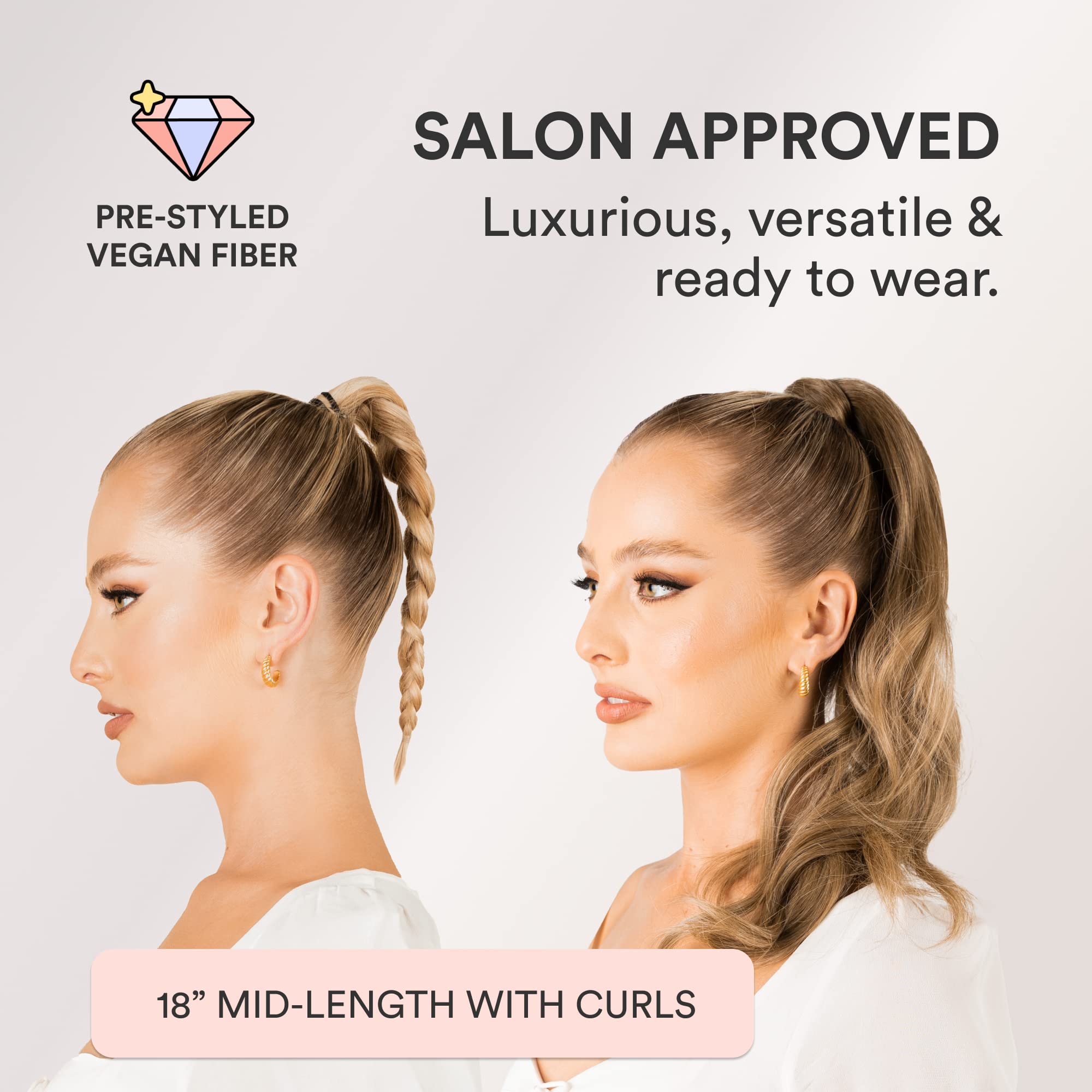 Amazon.com : INH Hair Jordynn Ponytail Extension with Paddle  display picture 2
