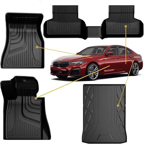 Miniatura 6 de Alfombrillas originales Rio para modelos Kia Rio Sedan y Hatchback 2018-2024  Alfombrillas antideslizantes de TPE de ajuste personalizado para 1 y 2