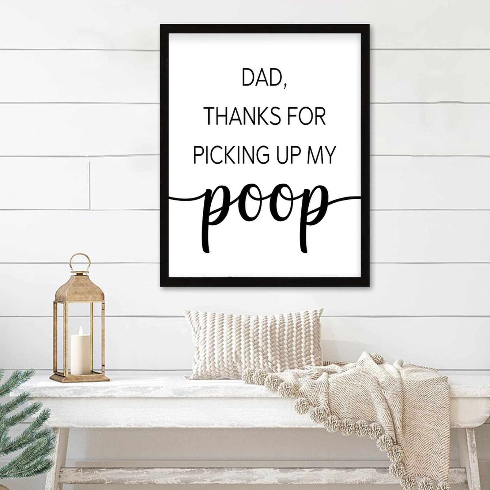 Thanks for Picking Our Poop impression encadrée bois 40x50 cm