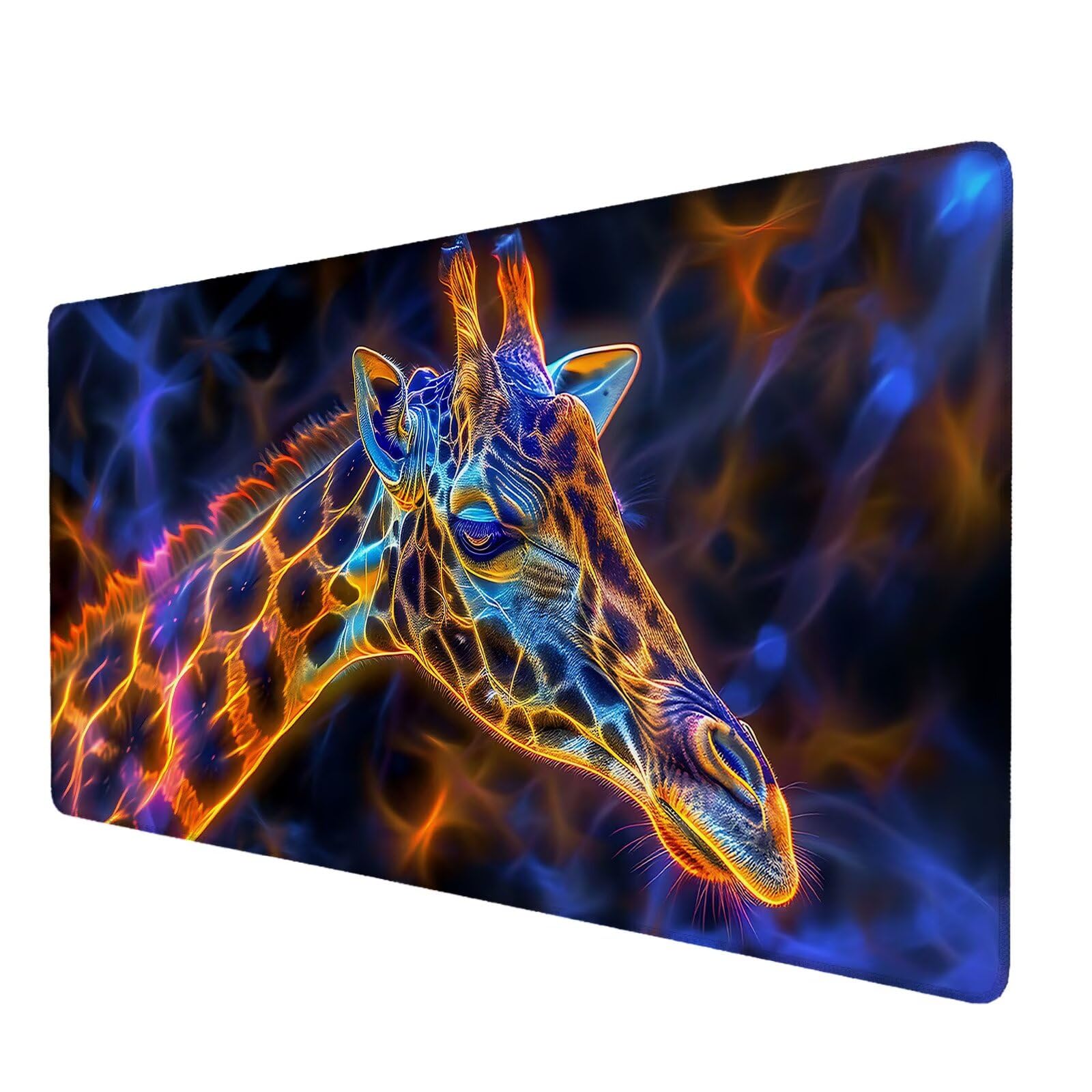 Podkładka pod mysz XXL 1000 x 500 mm, podkładka pod mysz żyrafa, podkładka pod mysz do gier z antypoślizgową gumową podstawą, marzenie dywan na biurko ze zszytymi krawędziami, podkładka pod mysz do