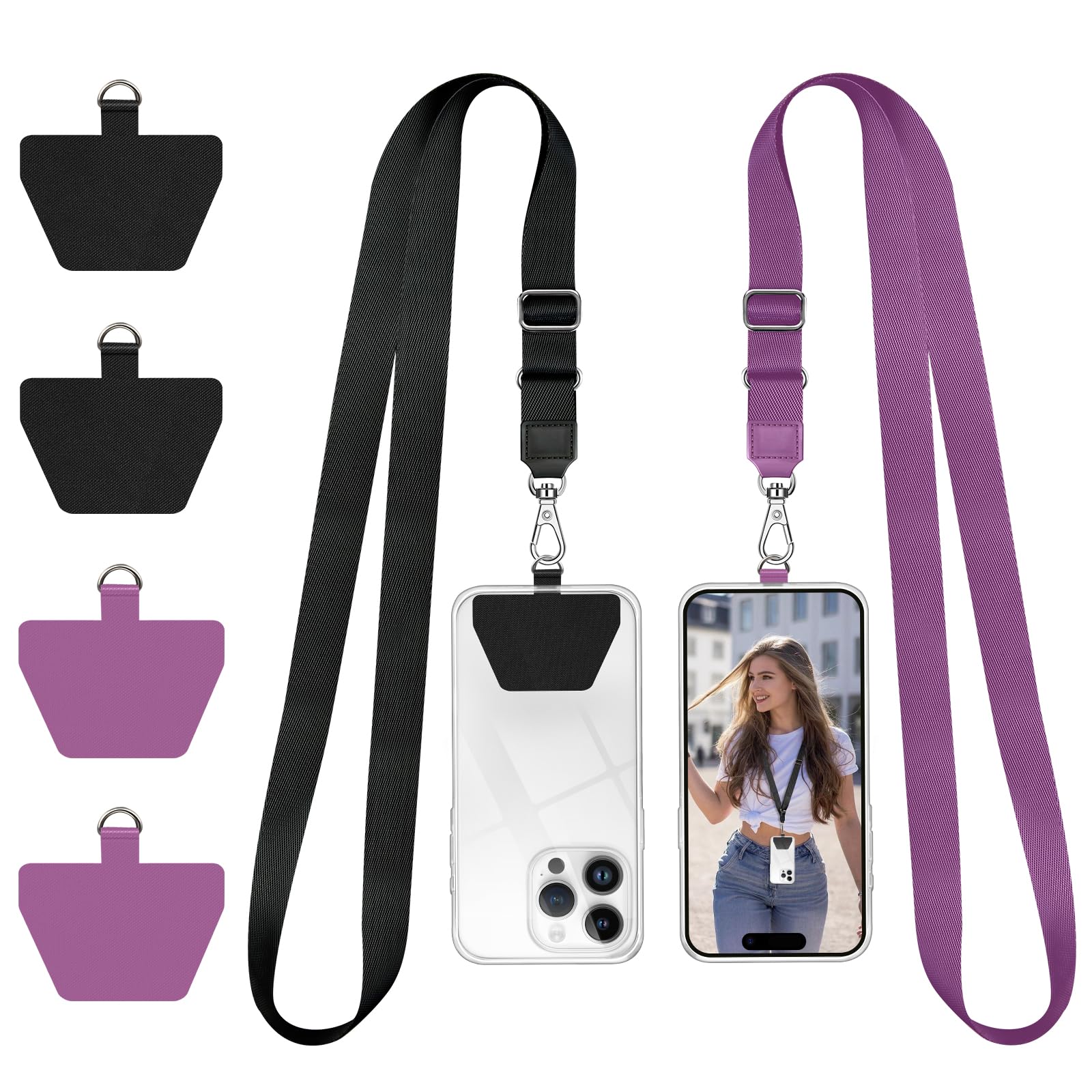 Doormoon Cell Phone Lanyard, Cellphone Lanyard Universal Adjustable Phone Neck Strap Leash Charm Phone Accessorie for Smartphone Safety Tether System,