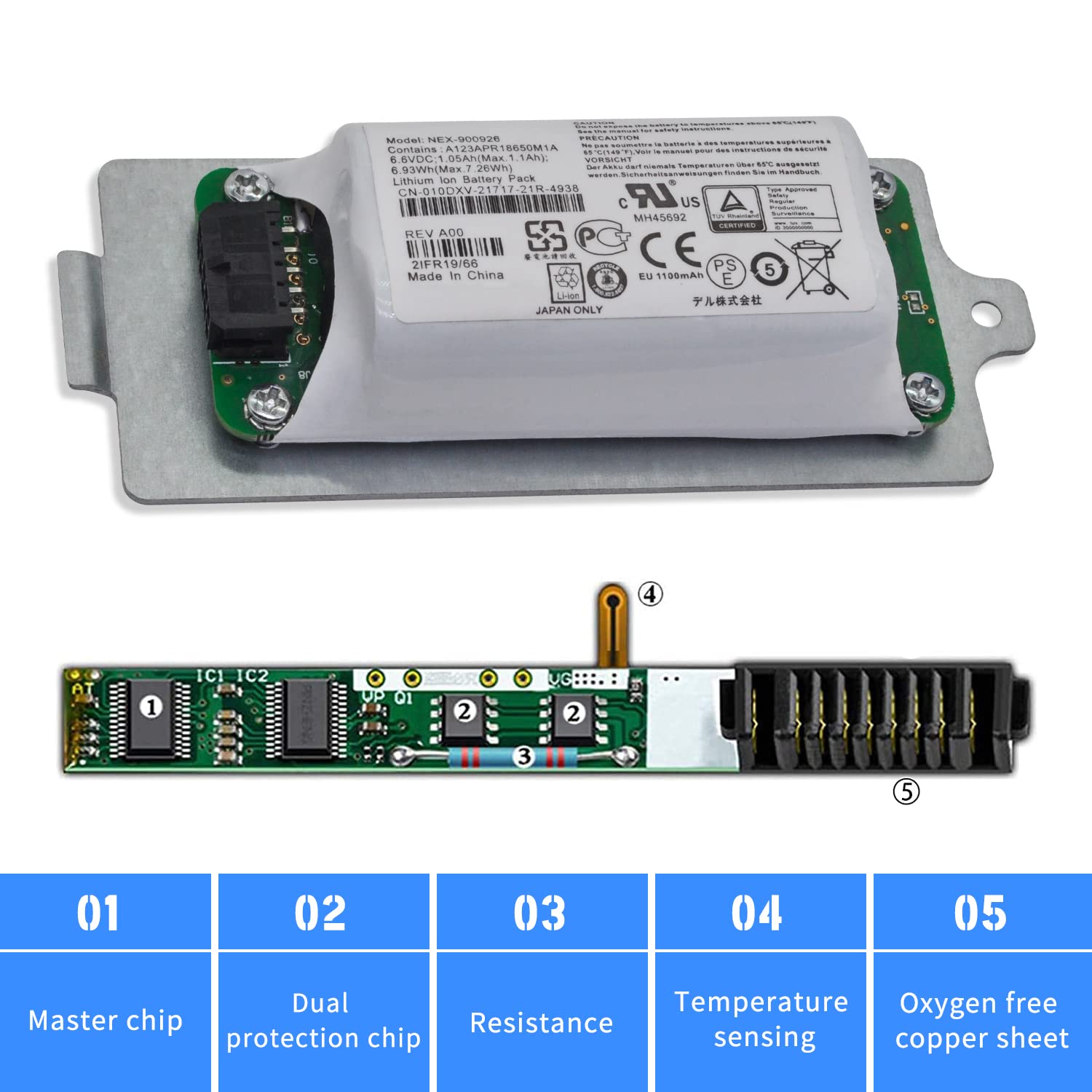Controller 6610 PS4210 PS6210 PS6610 Controller Battery Dell EqualLogic Smart Battery ...