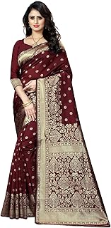 c j enterprise Women's Kanjivaram Silk Sari Pure Banarasi Soft Silk Sarees With Blouse Piece For Wedding (Pari100-51)-picture-25