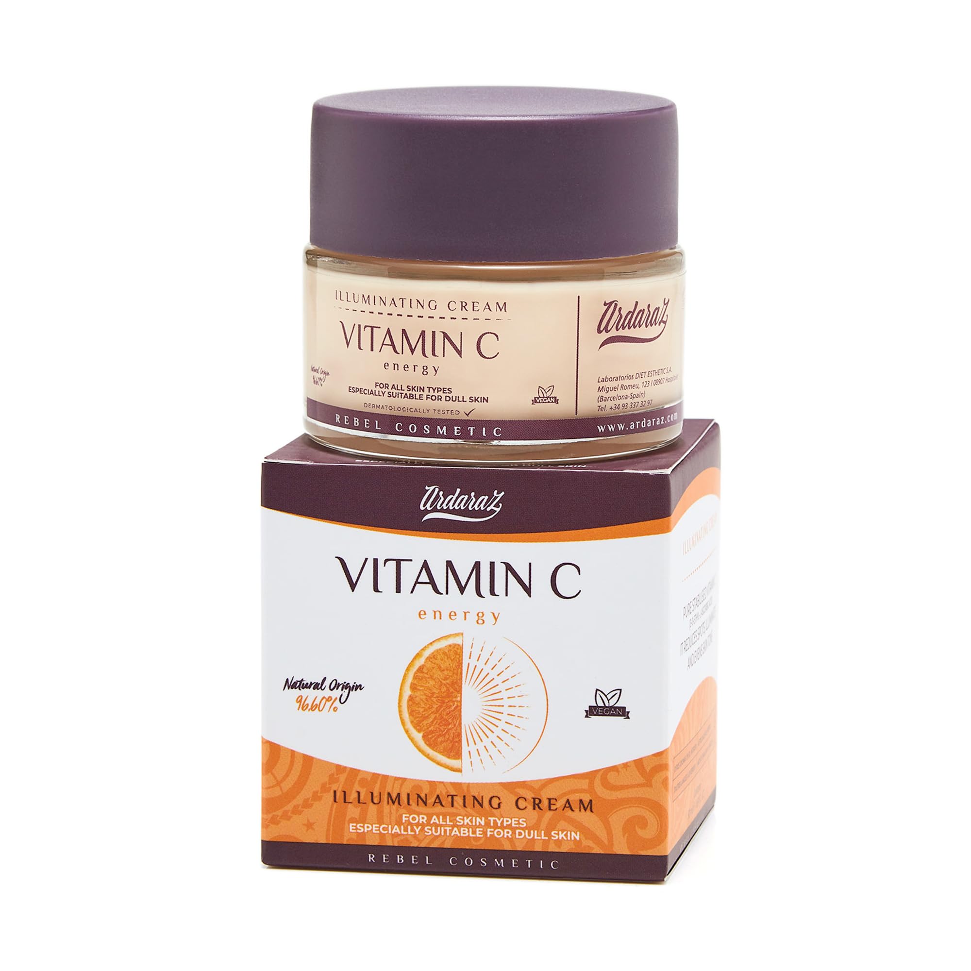 Vitamin C moisturiser for face with Niacinamide. Face cream for women, Anti Blemish, Illuminating and Anti Dark Spot Cream that reduces blemishes and combats oily skin. 50 ml