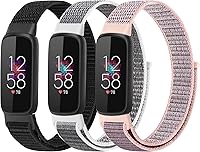 Vista 11 de Correas de nailon compatibles con correas Fitbit Luxe, correas deportivas de tela transpirable ajustable Solo Loop, pulsera de repuesto suave