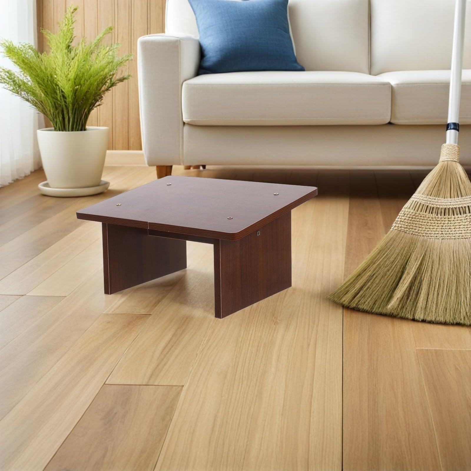 PLAFOPE Reposapiés Moderno de Madera Inclinado Escritorio Taburete