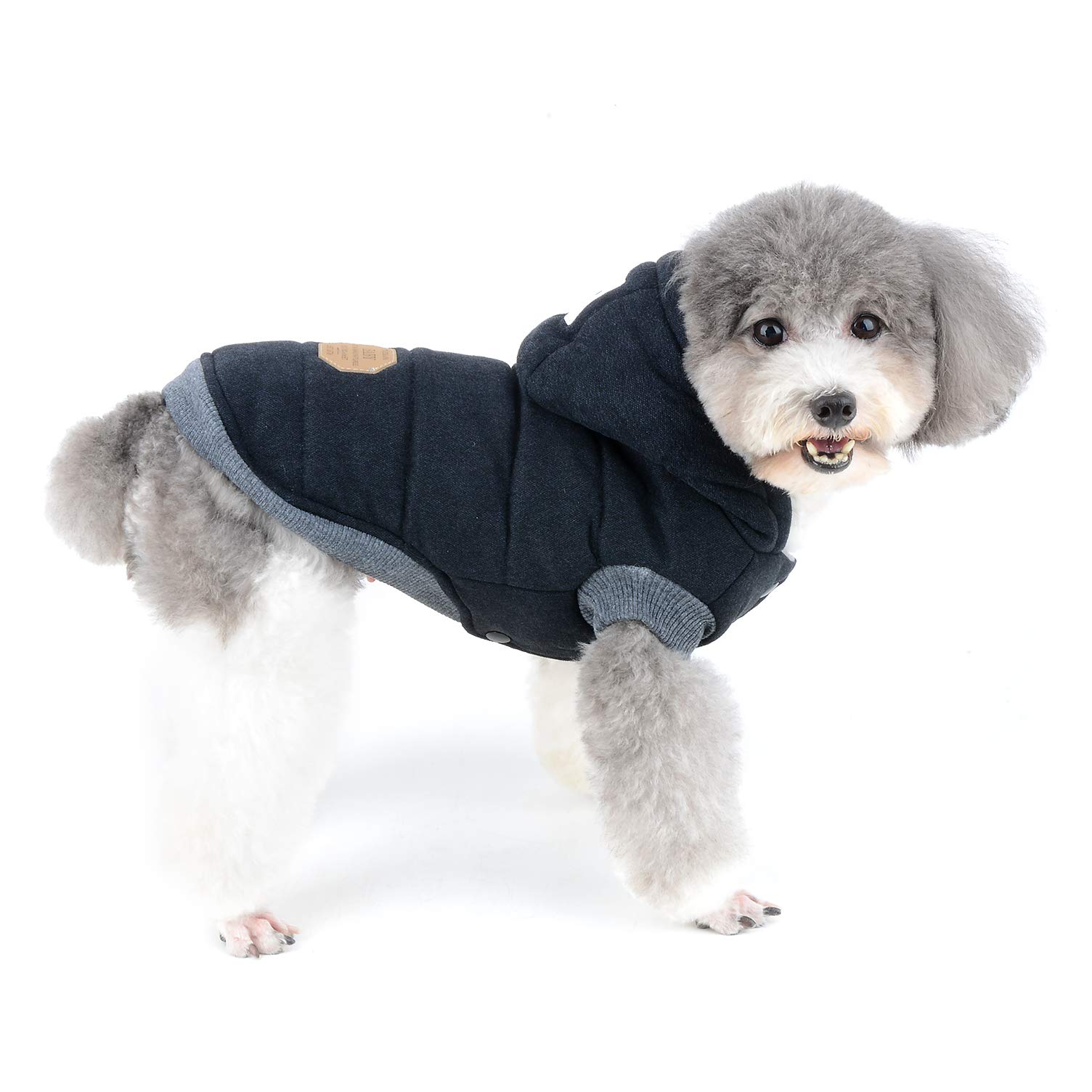 XHYRHTS Chaquetas de Lana de algodón para Perros pequeños con Capucha para Clima frío Niña Niño Cachorro Gato Abrigo de Invierno con Capucha Suéter Trajes con Capucha de 2 Patas Chaleco Suave para