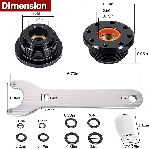 Miniatura 6 de HC5345 Kit de sellos para Seastar - Endxedo Kit de sello de cilindro de dirección hidráulica de montaje frontal con llave de pasador de repuesto