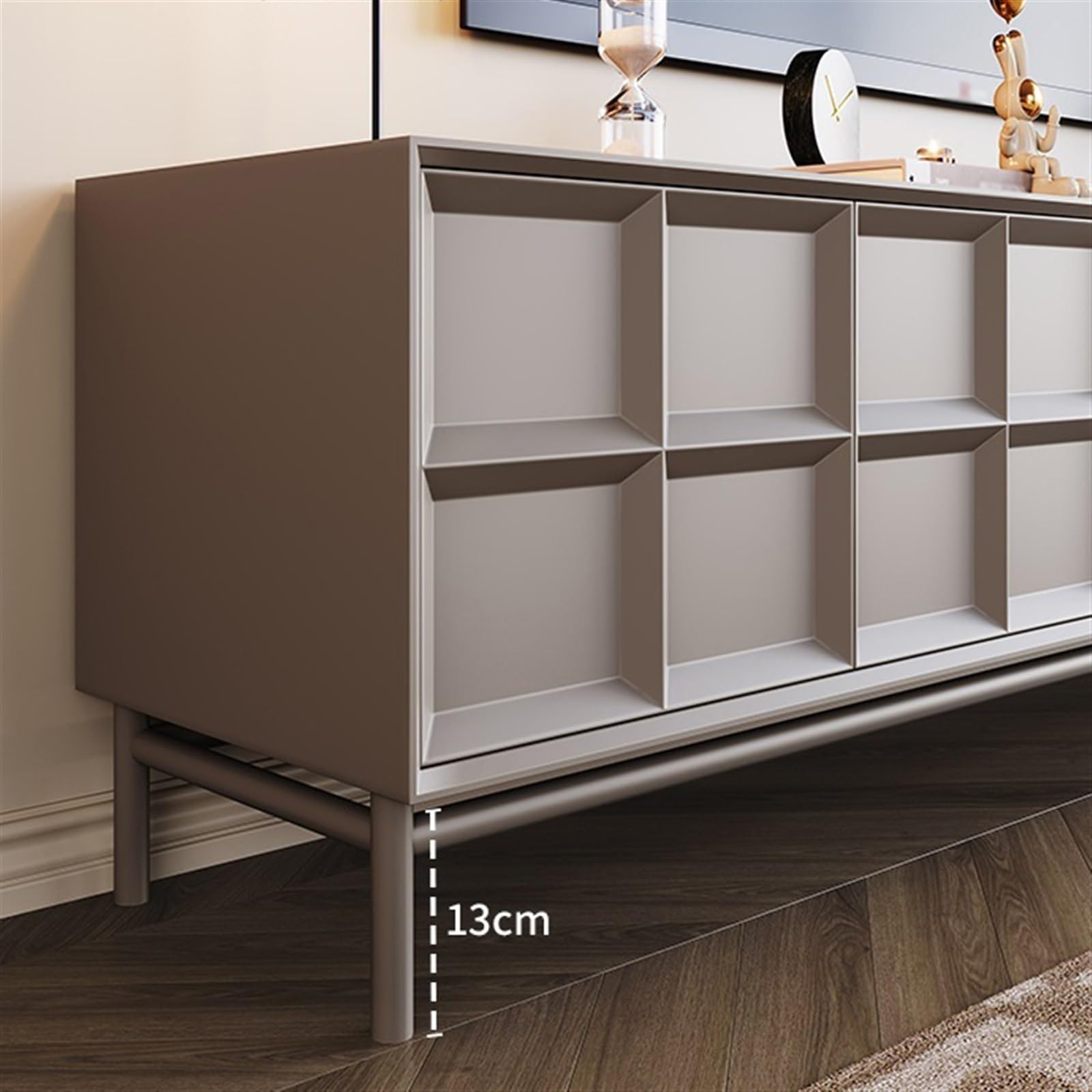 Multimedia-Möbel Bodenschrank, nordischer Aufbewahrungsschrank, TV-Schrank aus massivem Holz für das Wohnzimmer