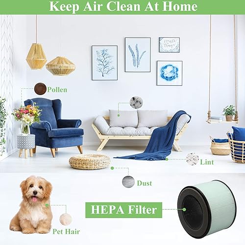 Miniatura 6 de GuanQiao - Paquete de 2 filtros HEPA de repuesto compatibles con PARTU BS-08, filtro HEPA de carbón activado de alta eficiencia 3 en 1