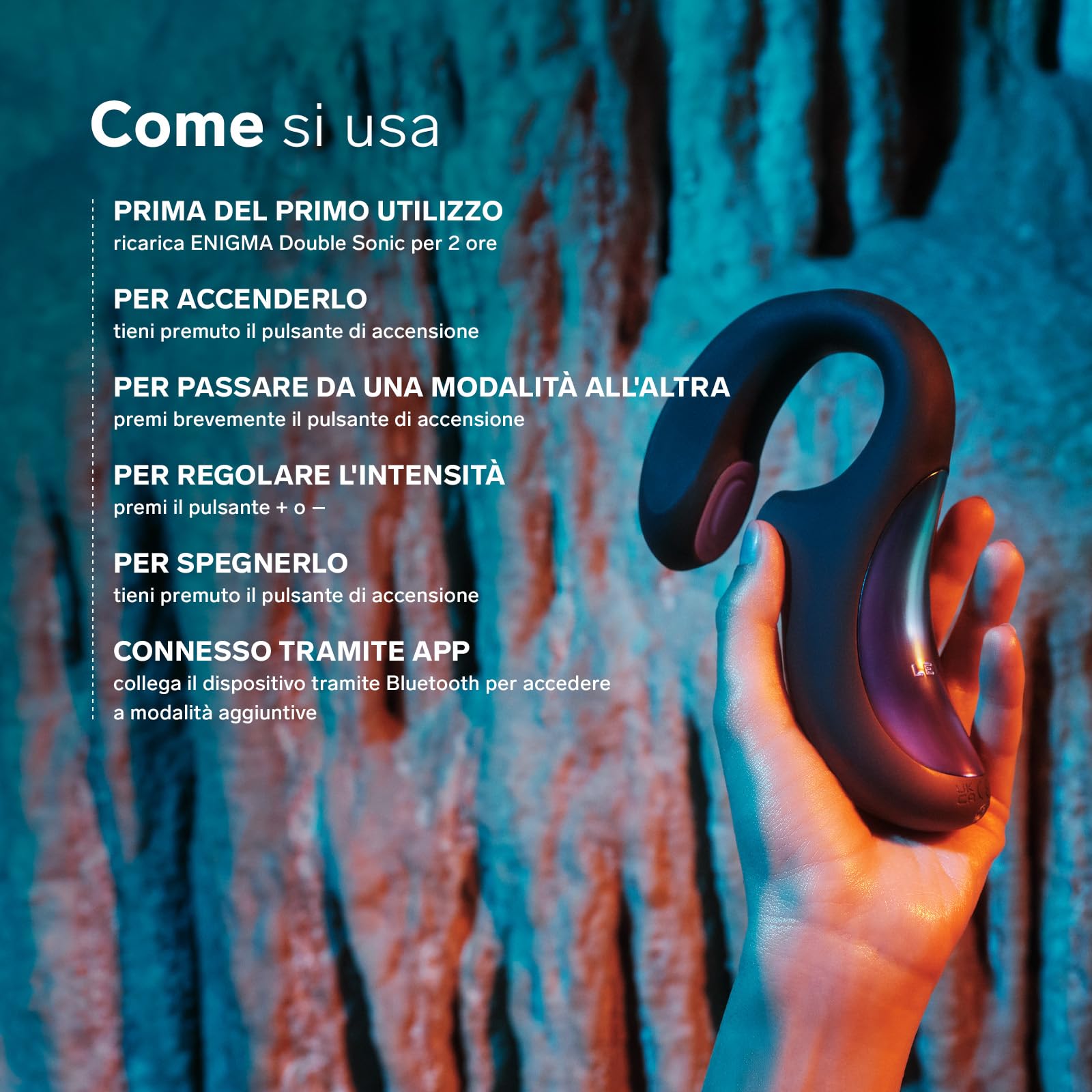 LELO ENIGMA Double Sonic Massaggiatore Femminile a Tripla Stimolazione, Vibratore Rabbit per Donna con App Bluetooth, Rabbit per Donna 8 Modalità di Piacere e 2 Modalità Extra (Cyber Purple)