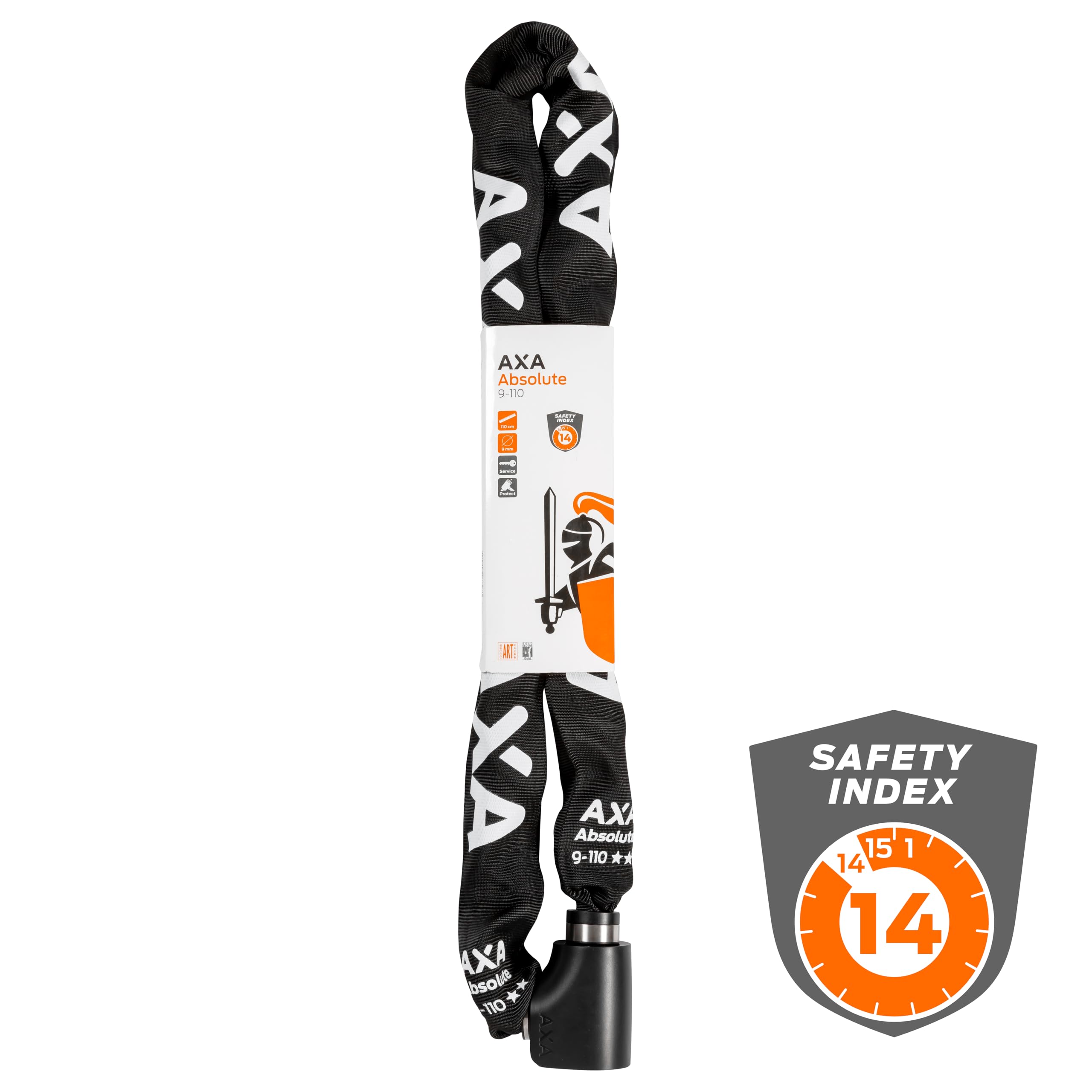 Allegion Netherland BV Axa Absolute - Set di lucchetti unisex per adulti, 110 cm, colore: Nero