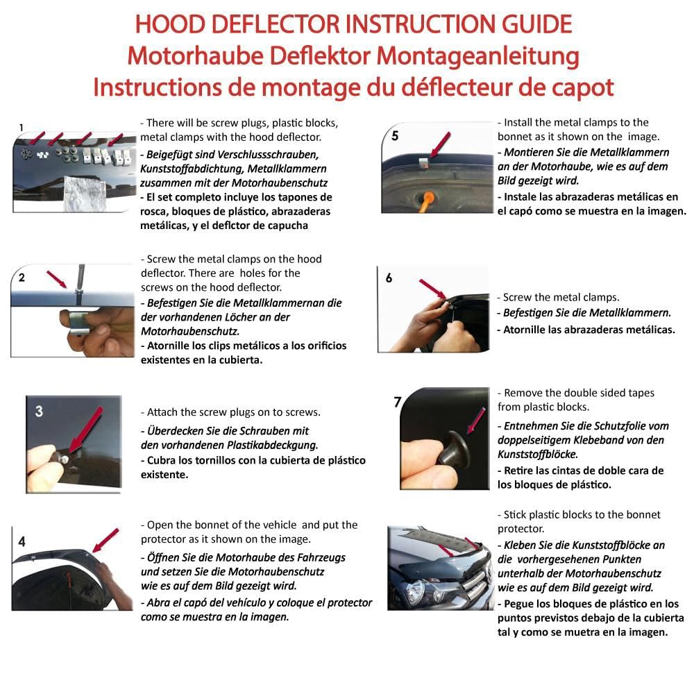Para VW Volkswagen Crafter 2006 2007 2008 2009 2010 2011 2012 Protector de capó delantero Bug Shield Hood Deflector Hood Stone Hood Shields Piano Negro