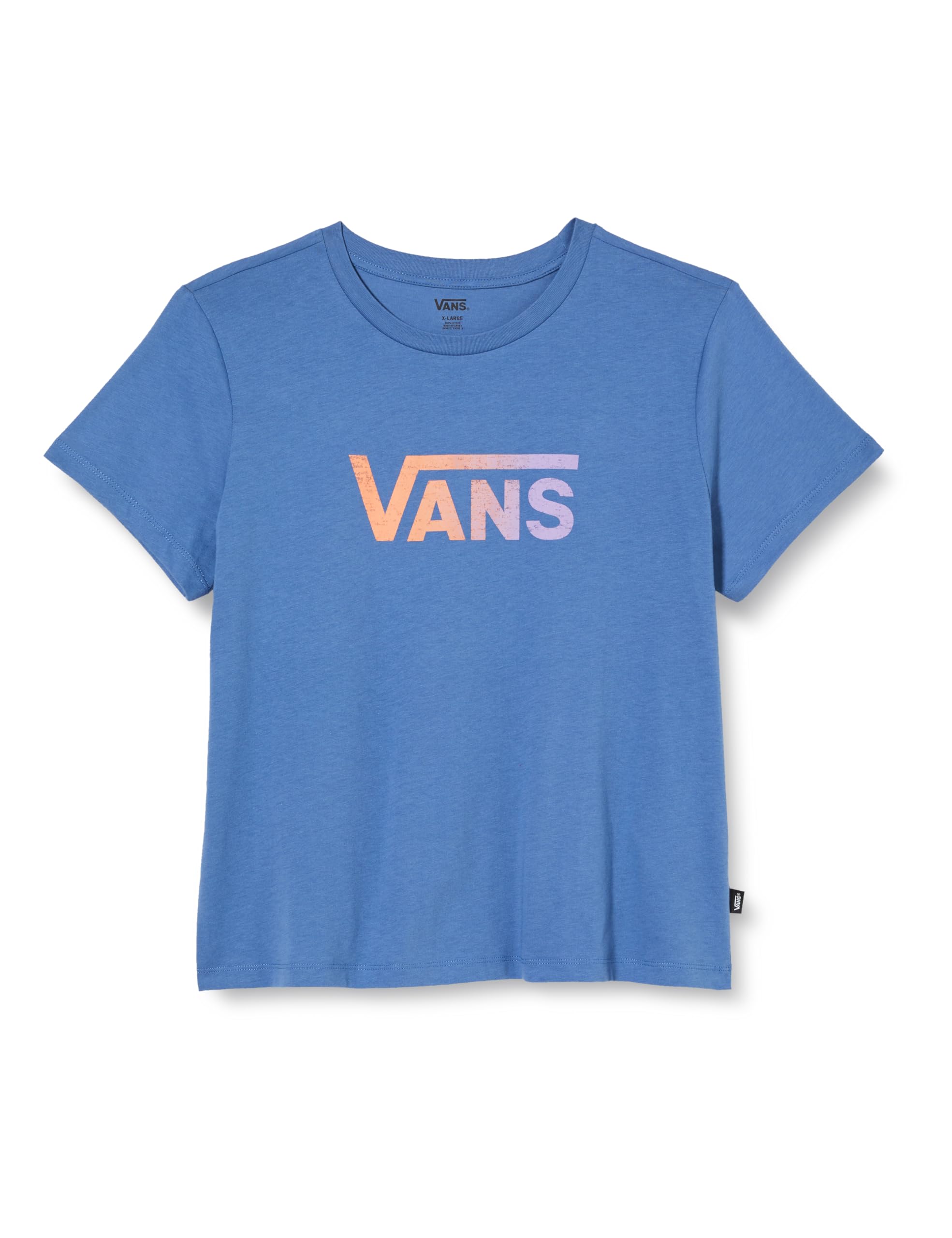 Vans Women's Wm Drop V Ss Crew-B T-Shirt, Bijou Blue, Xs