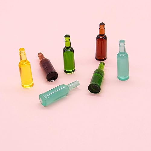 Miniatura 7 de AUEAR, 24 botellas de cerveza en miniatura encantadoras de 1-3/8 x 3/8 pulgadas para accesorios de comida de cocina 1:12