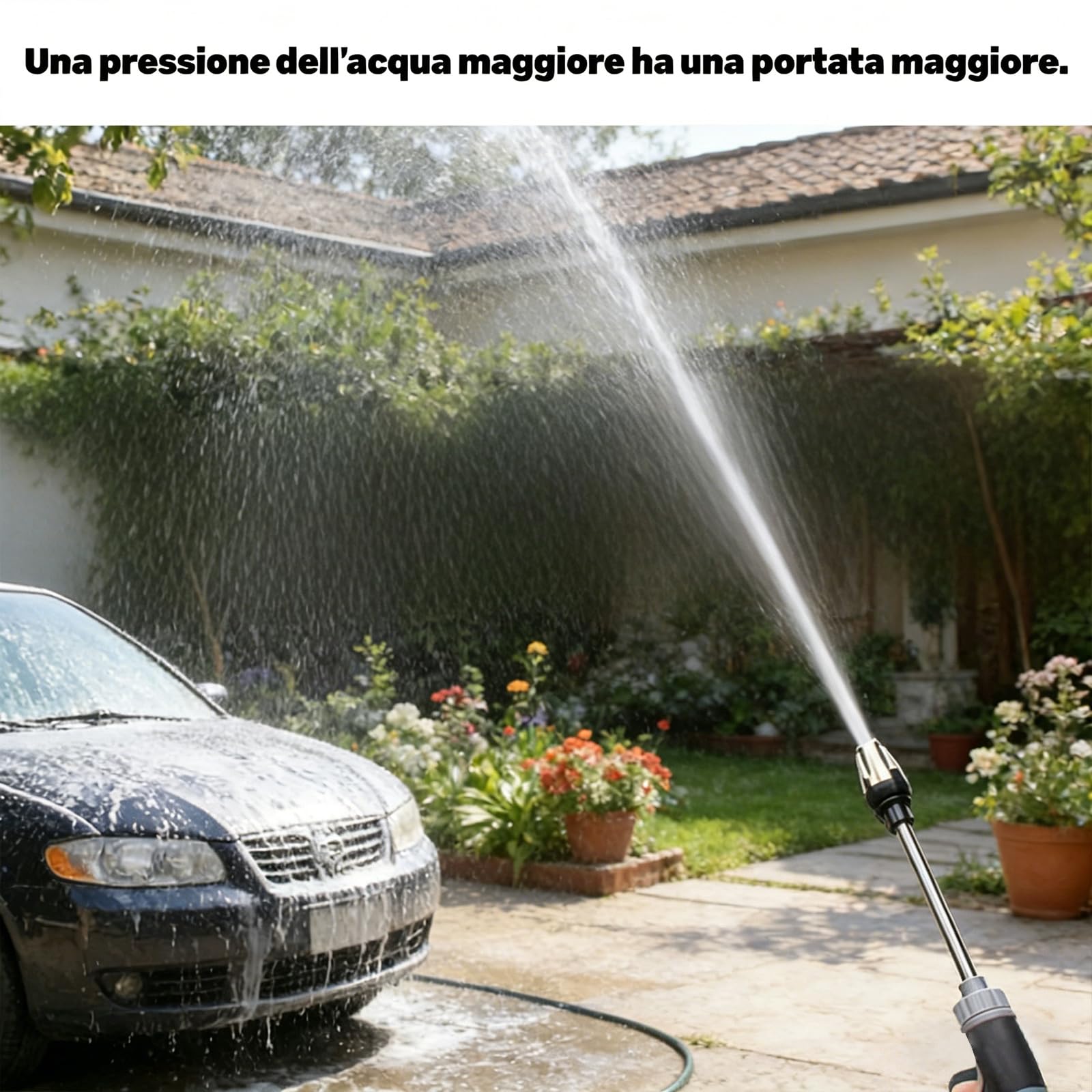 Jetterix Pressure Washer Nozzle, jetterix idropulitori, Power Jet Ugello per Tubo Pistola, Per Auto, Terrazzi e Giardino (1 set)