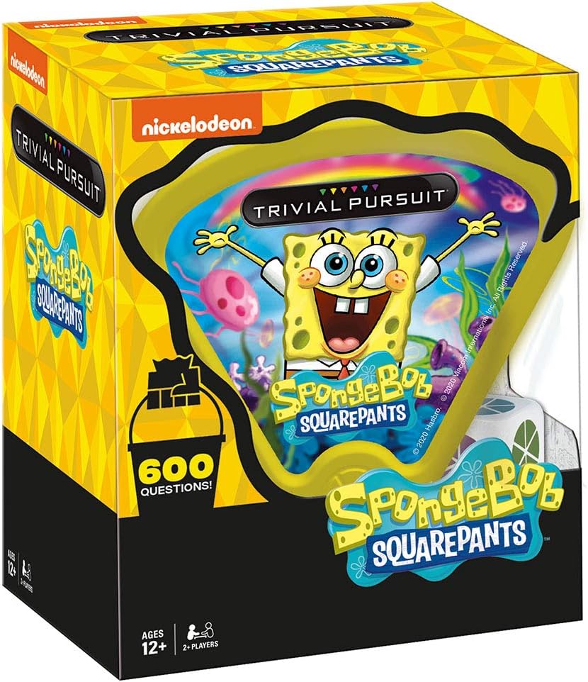 Trivial Pursuit SpongeBob SquarePants (Quickplay Edition). Trivia Game Questions from Nickelodeon's SpongeBob SquarePants. 600 Questions & Die in Travel Container. Officially Licensed SpongeBob Game