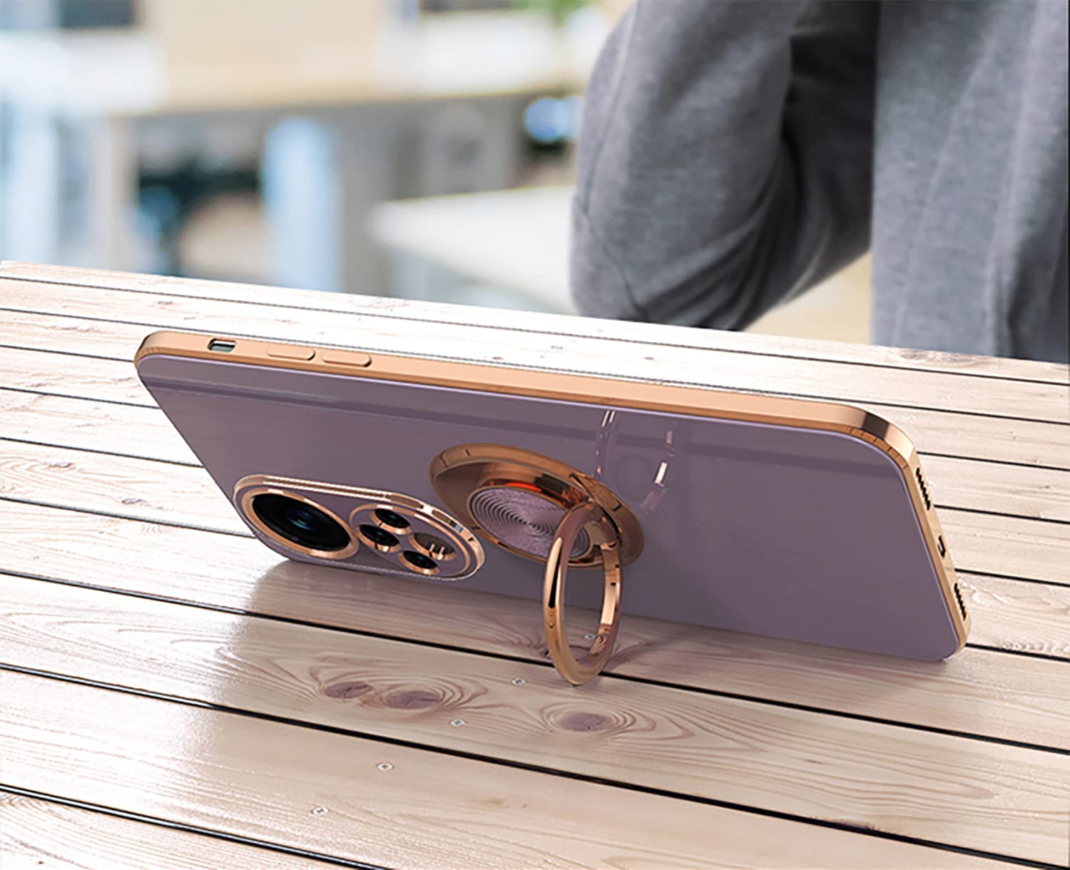 3NH Healthcare® Case for Honor 70 5G - Slim Fit (Rotating Ring Stand) (Fantastic Gold Metal Color) Silicon Soft TPU Cover (Shockproof Protection)… (Honor 70 5G, Gray) | 3NH Healthcare® Case for Honor 70 5G - Slim Fit (Rotating Ring Stand) (Fantastic Gold Metal Color) Silicon Soft TPU Cover (Shockproof Protection)… (Honor 70 5G, Gray) |