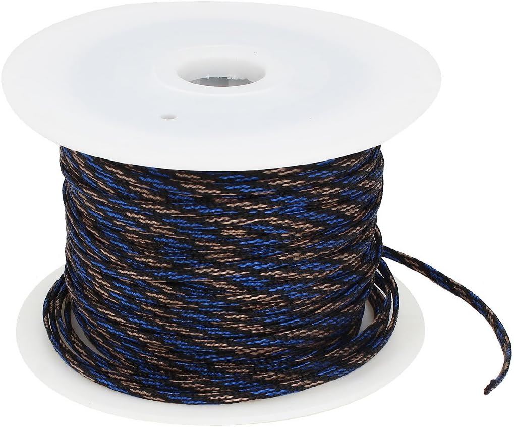Blue Black Cable Sleeving Braided 4mm Width Expandable Sleeve