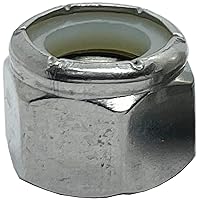Vista 6 de 100 - Tuerca hexagonal de nailon y rosca de acero inoxidable - para pernos de 1/2 pulgada - Tuercas de seguridad de calidad (100)