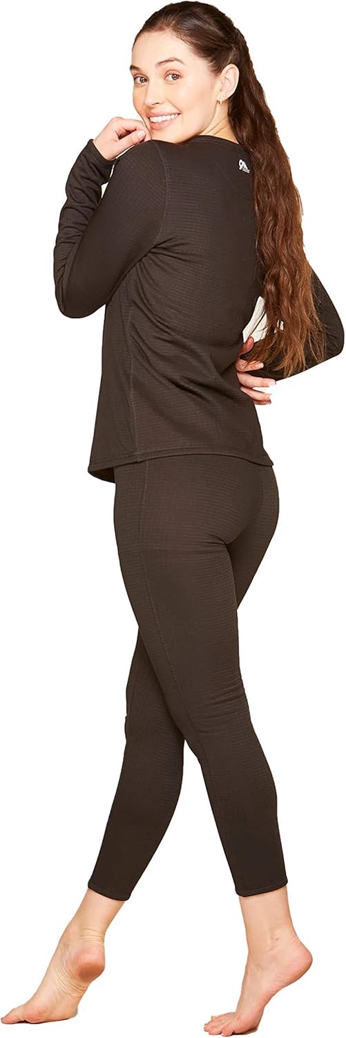 Colossum Outdoors Women's Multi Level Base Layer Cold Weather Thermal Tights (Large, Level 3- Mid Weight) Black
