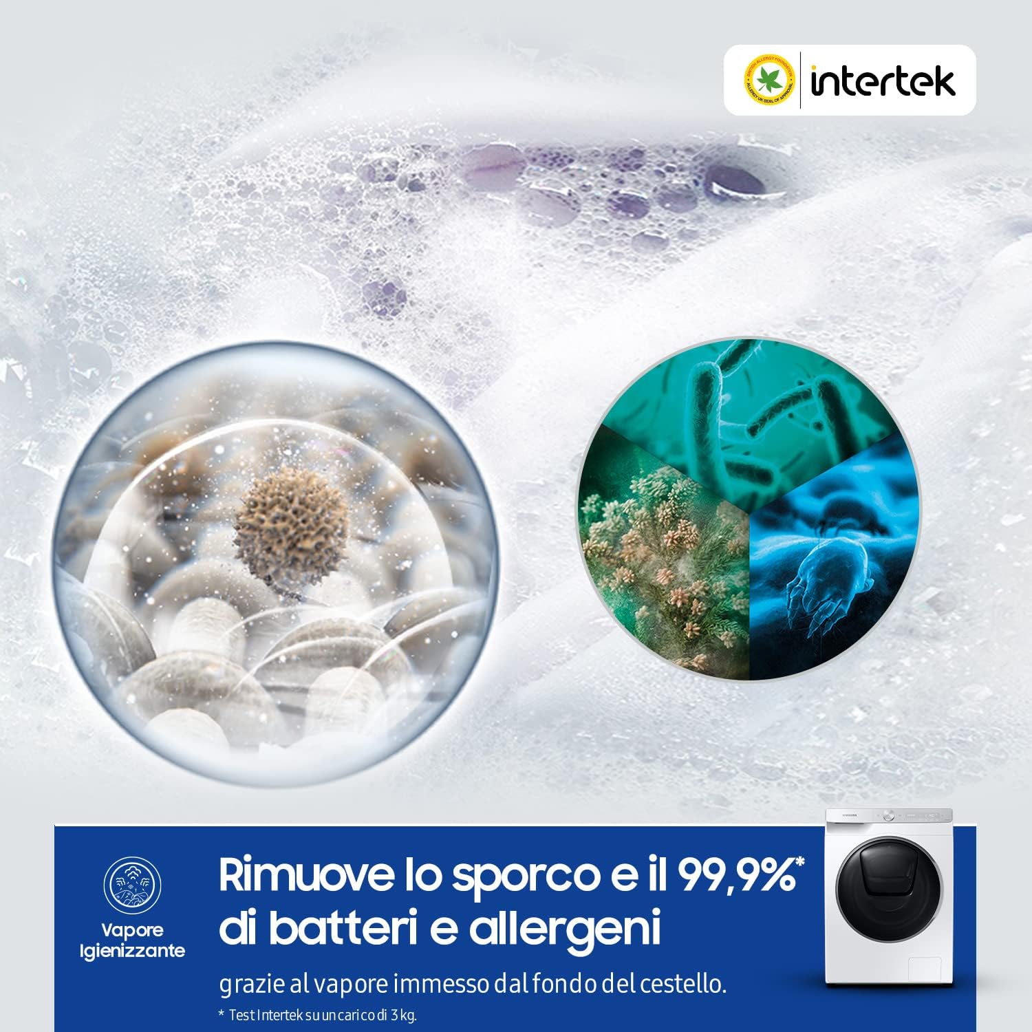 Samsung Lavatrice Ai Control QuickDrive™, WW90T954ASH/S3, Libera Installazione, 9 kg, 1400 RPM, Classe A, WiFi, Vapore, Carica Frontale, 60l x 85h x 60p cm Samsung Lavatrice Ai Control QuickDrive™, WW90T954ASH/S3, Libera Installazione, 9 kg, 1400 RPM, Classe A, WiFi, Vapore, Carica Frontale, 60l x 85h x 60p cm