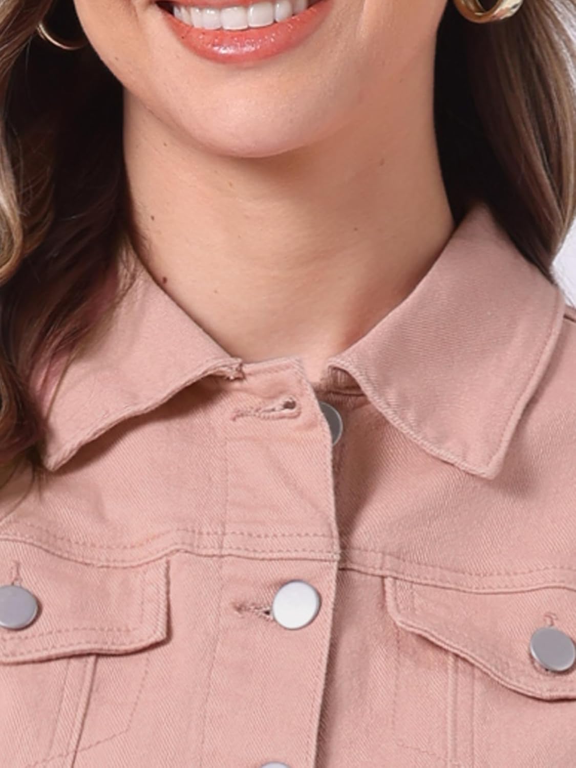 Allegra K Women's Denim Jackets Jean Puff Sleeve Button Up Cropped Jacket - Image 5