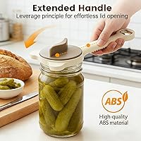 Vista 4 de Abrebotellas multiusos 4 en 1, abridor de botellas ajustable de tres garras con dientes antideslizantes, herramienta de tapa de varios tamaños