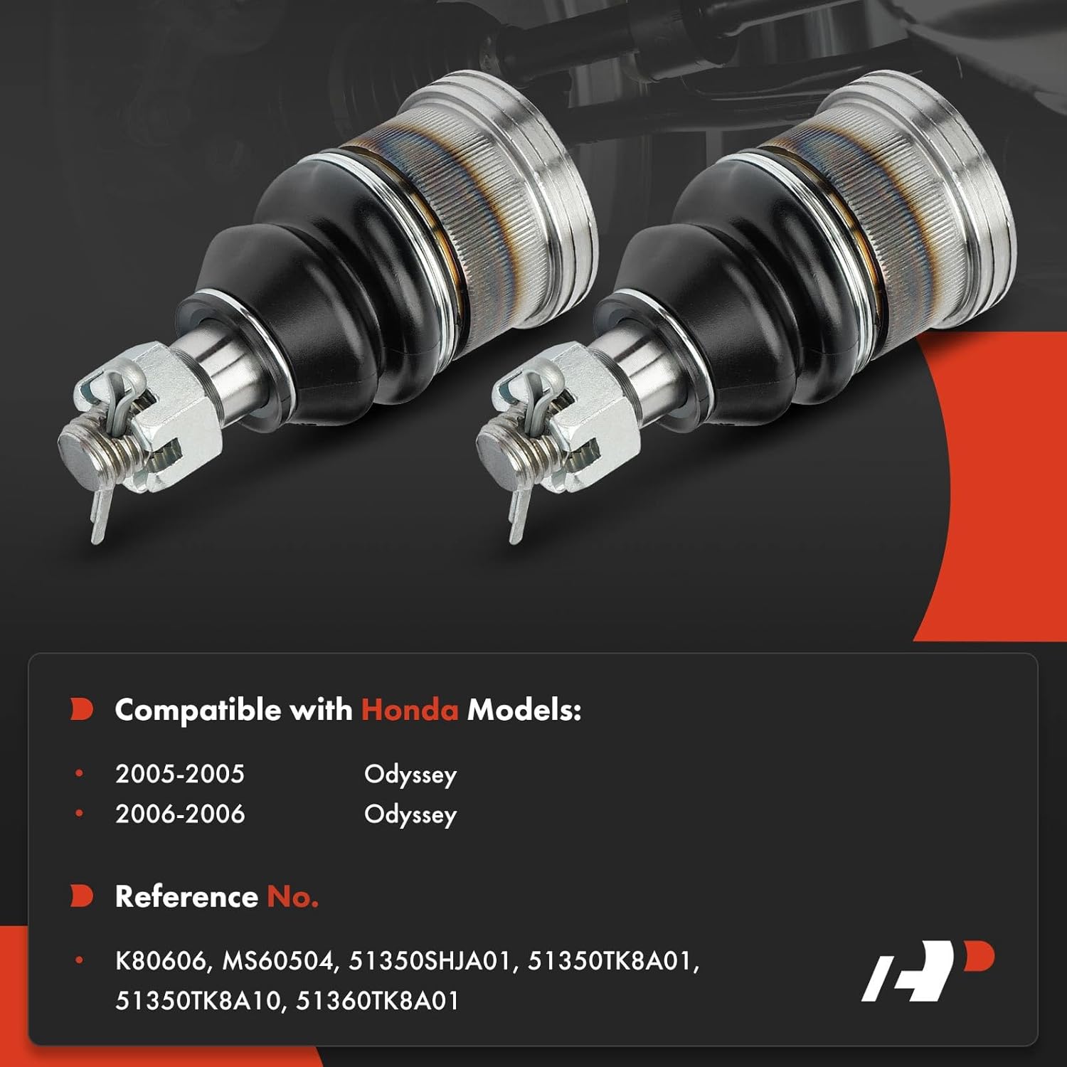 A-Premium 2 x Front Lower Ball Joint, Compatible with Honda Odyssey 2005-2006