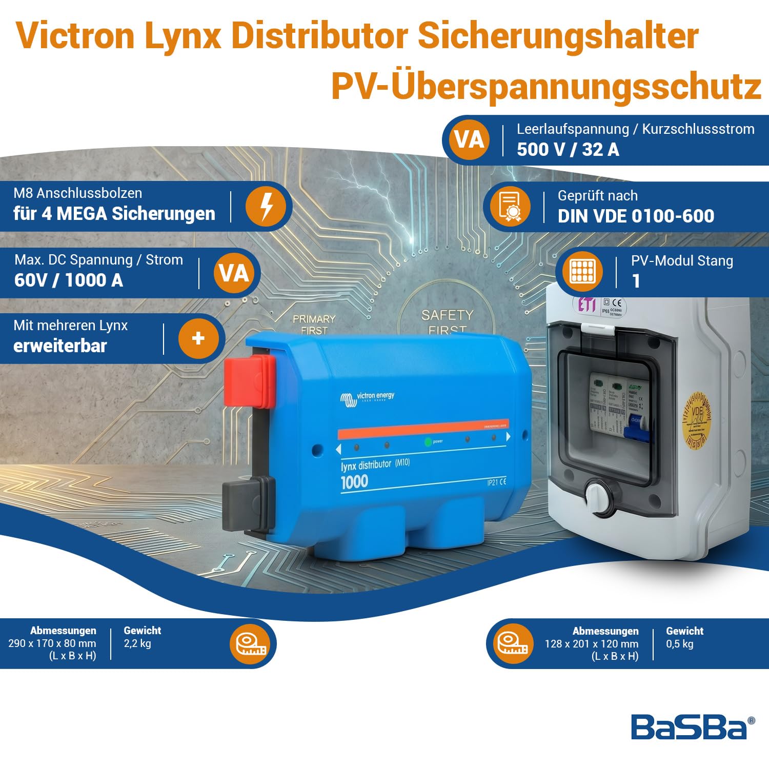 Insel Solaranlage PV-Anlage 5,0kW AC 7,2kWh Speicher, 3440WP Panele, LFP-Batterie, Victron Technik