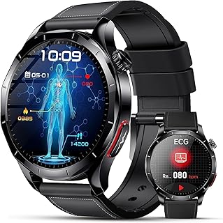 Lgnitek 2026 New ECG Smart Watch Man with HRV/Arterìαl/BMI/Uric Acid/Lipids, 1.43 inch AMOLED Smartwatch with 24H Heart Ra…